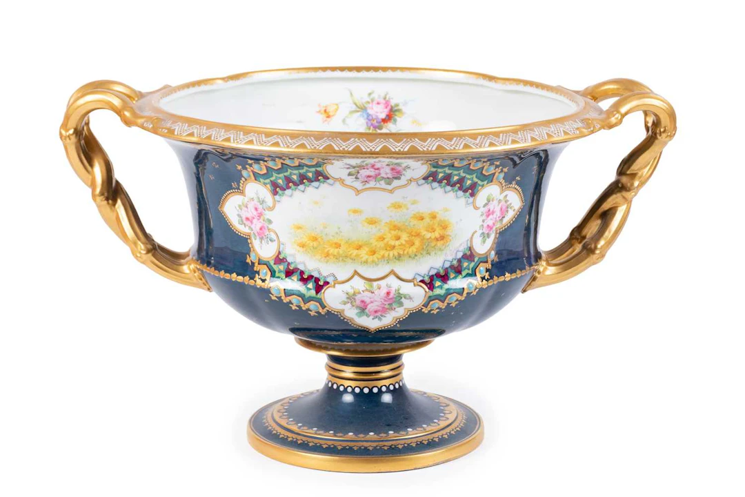 A Royal Crown Derby Porcelain Warwick Vase, by Désiré Leroy, 1913