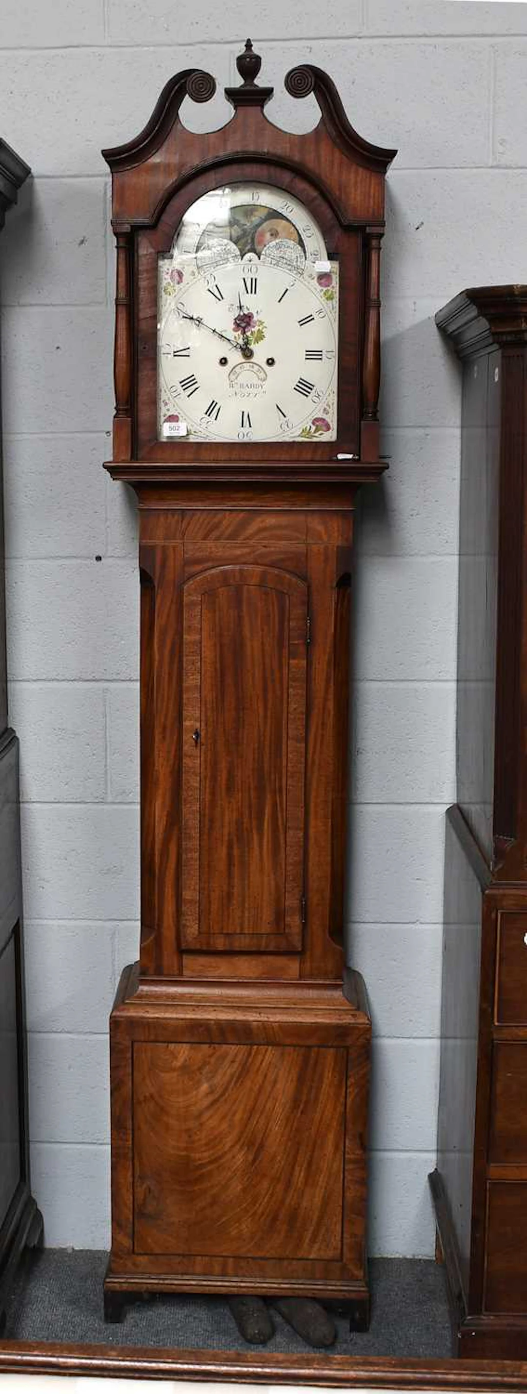 A Mahogany Painted Dial Eight Day Longcase Clock, Signd Rd Hardy Nottm