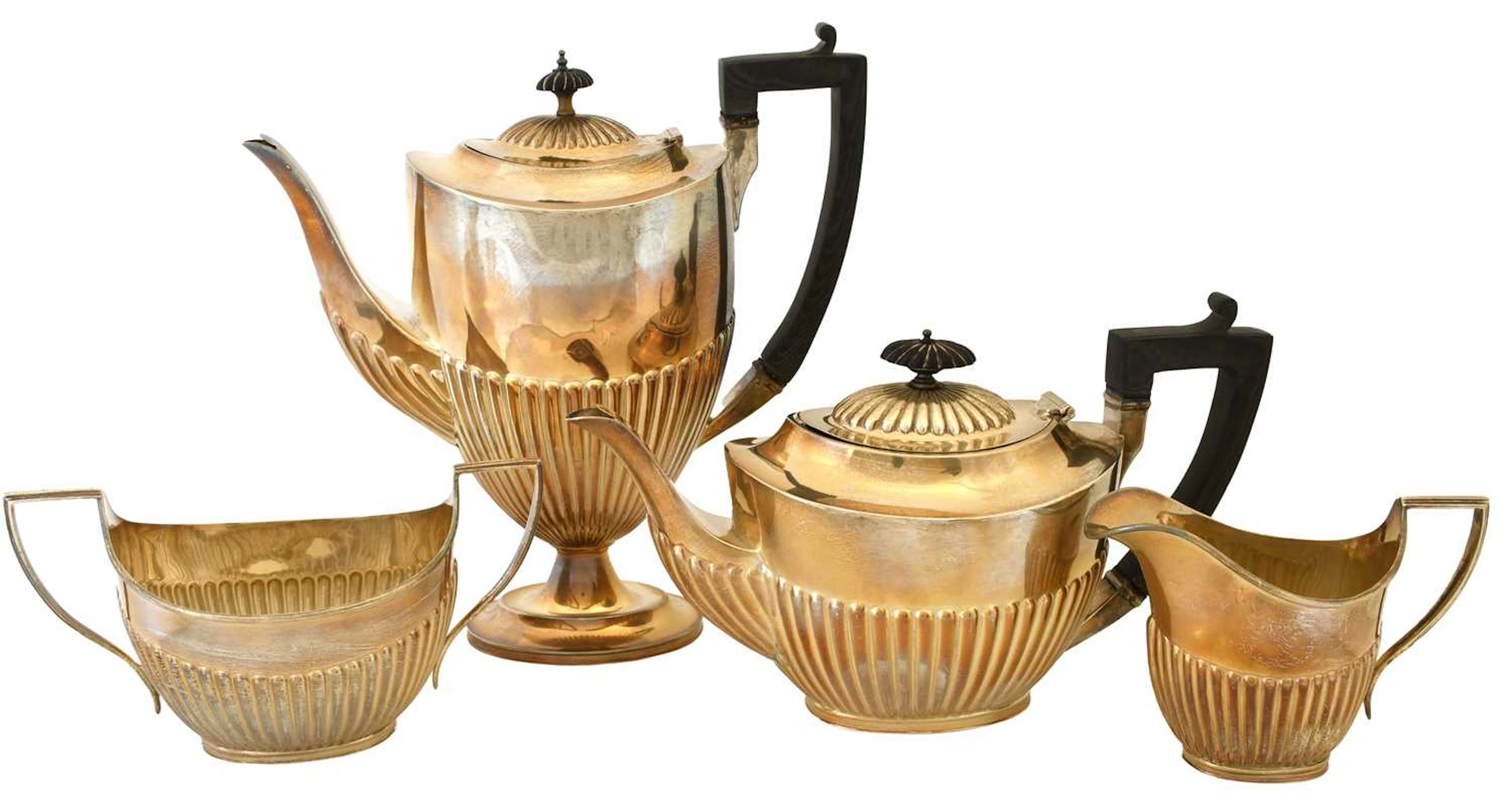 A Four-Piece Victorian Silver Tea and Coffee-Service, by, John and