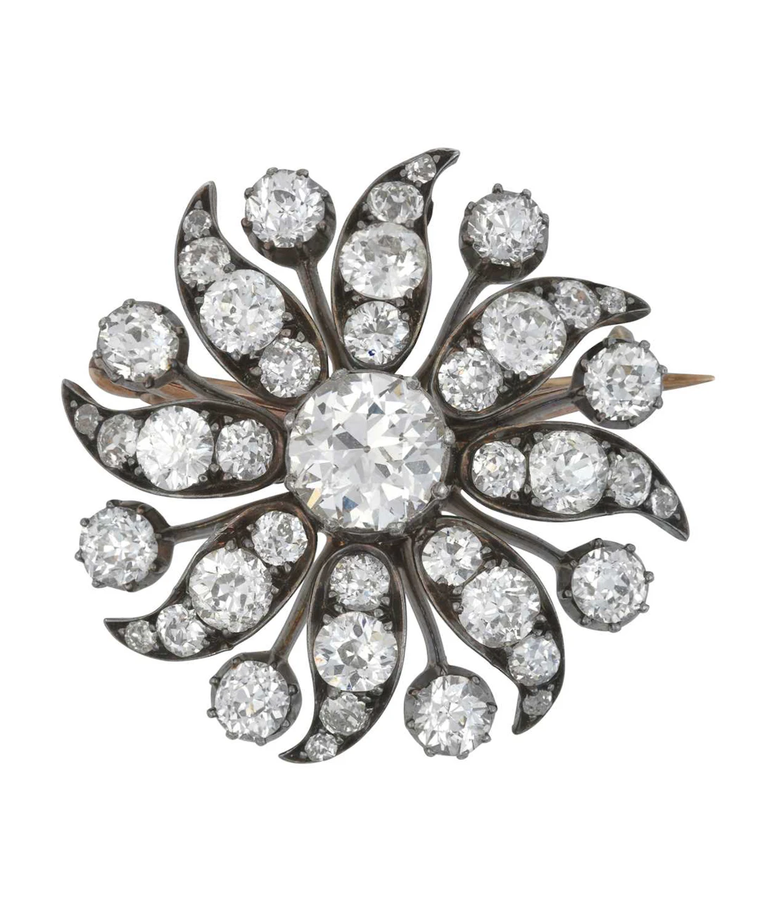 A Victorian Diamond Brooch, circa 1880