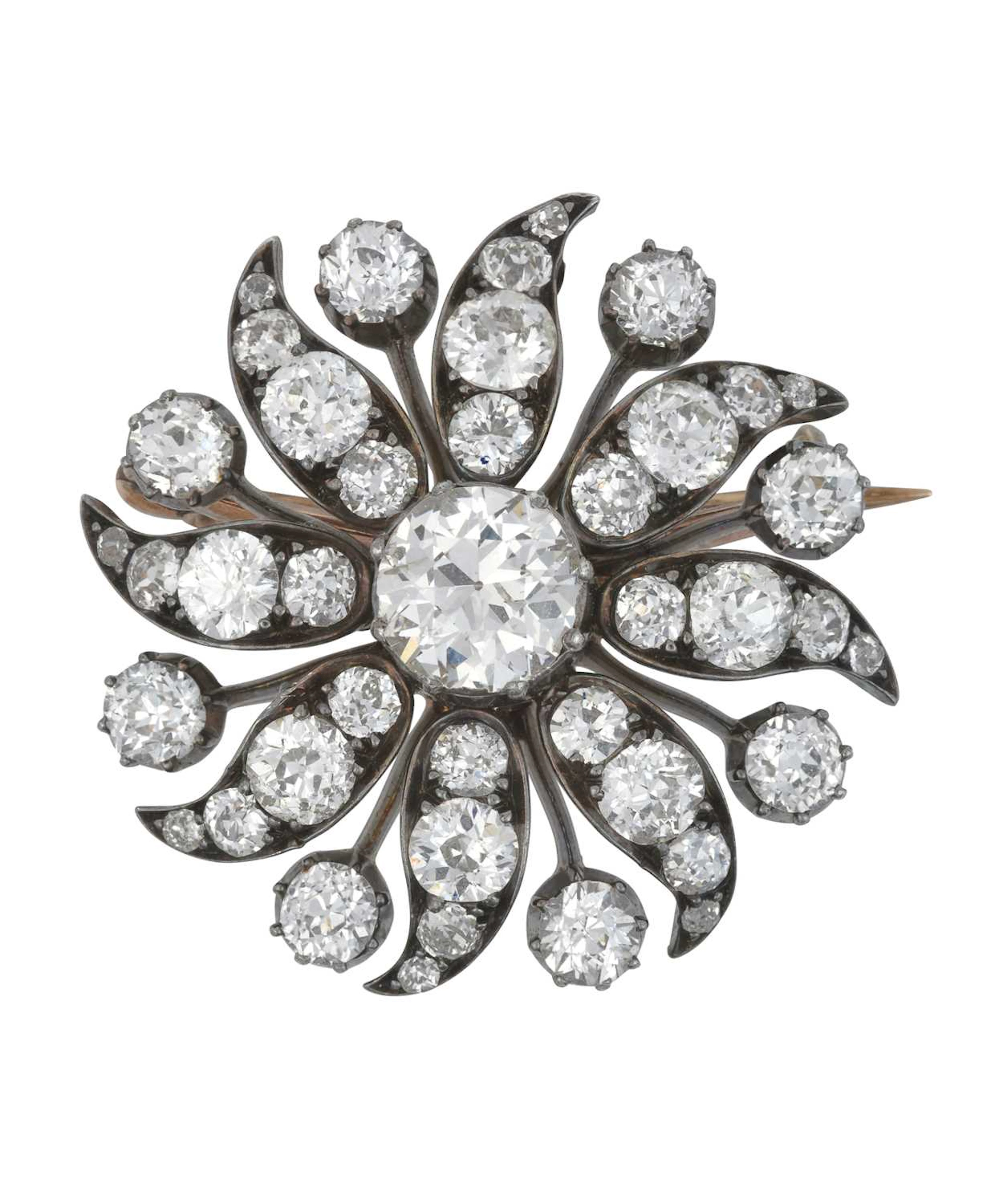 A Victorian Diamond Brooch, circa 1880