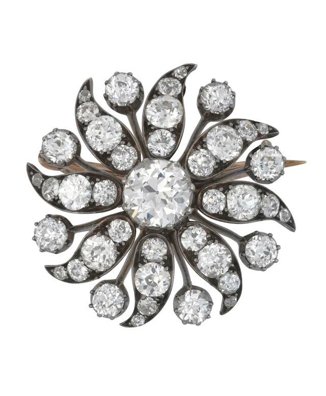 A Victorian Diamond Brooch, circa 1880