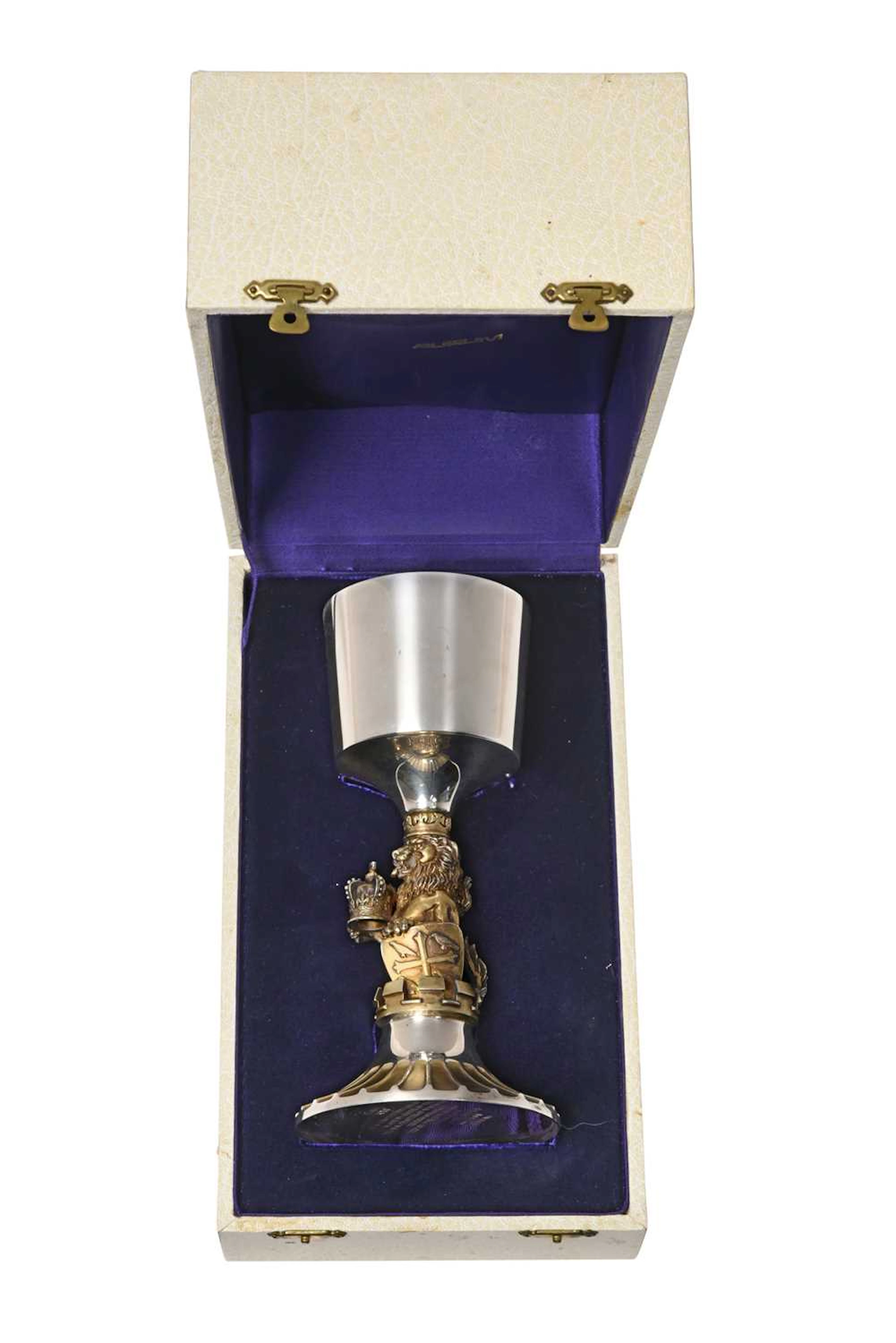 An Elizabeth II Parcel-Gilt Silver Limited Edition Commemorative Goblet