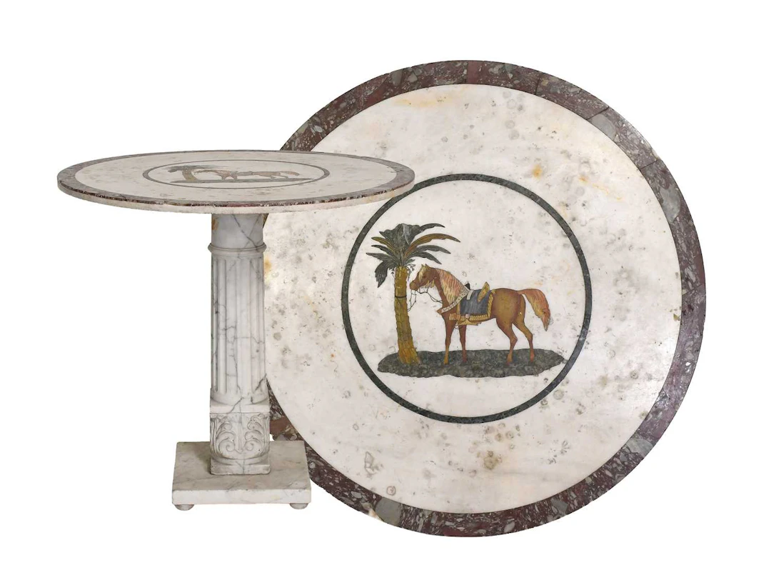 A Mid-19th Century Circular Marble Top, attributed to J. Darmanin