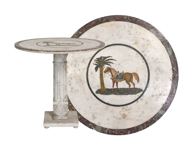 A Mid-19th Century Circular Marble Top, attributed to J. Darmanin