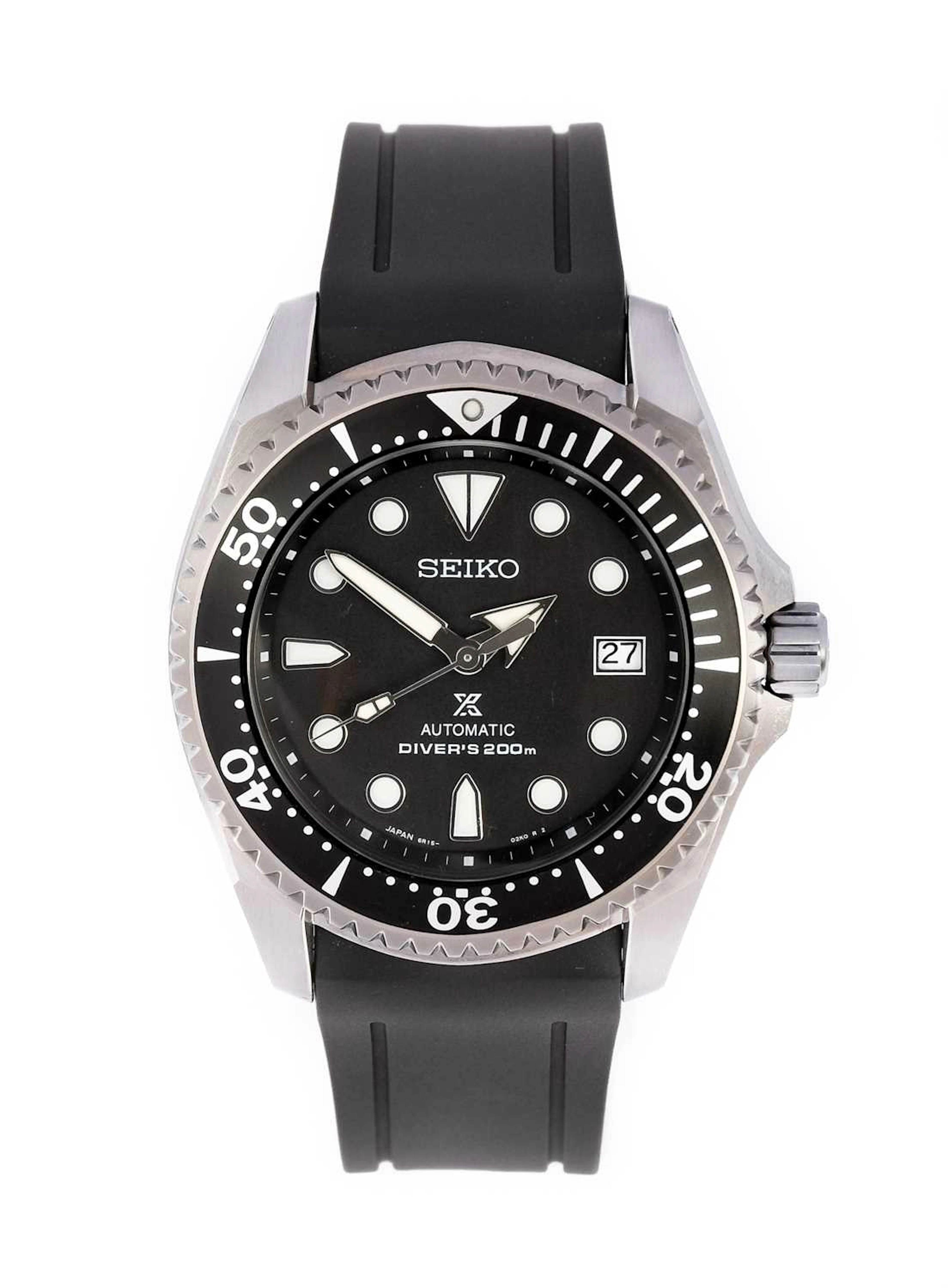 Seiko: A Titanium Automatic Calendar Centre Seconds Wristwatch, signed