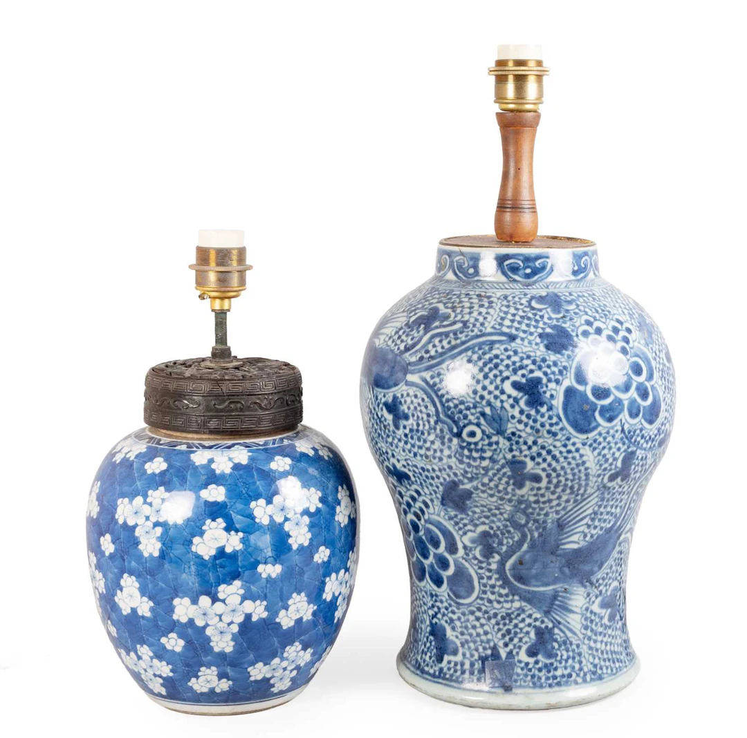 A Chinese Porcelain Ginger Jar, late 19th century, A Similar Baluster Vase
