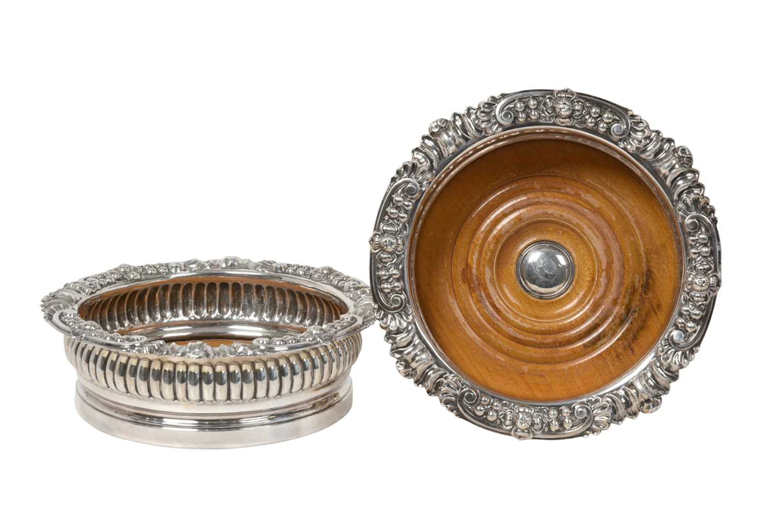 A Pair of George III Silver Wine-Coasters by Thomas Watson and Co.