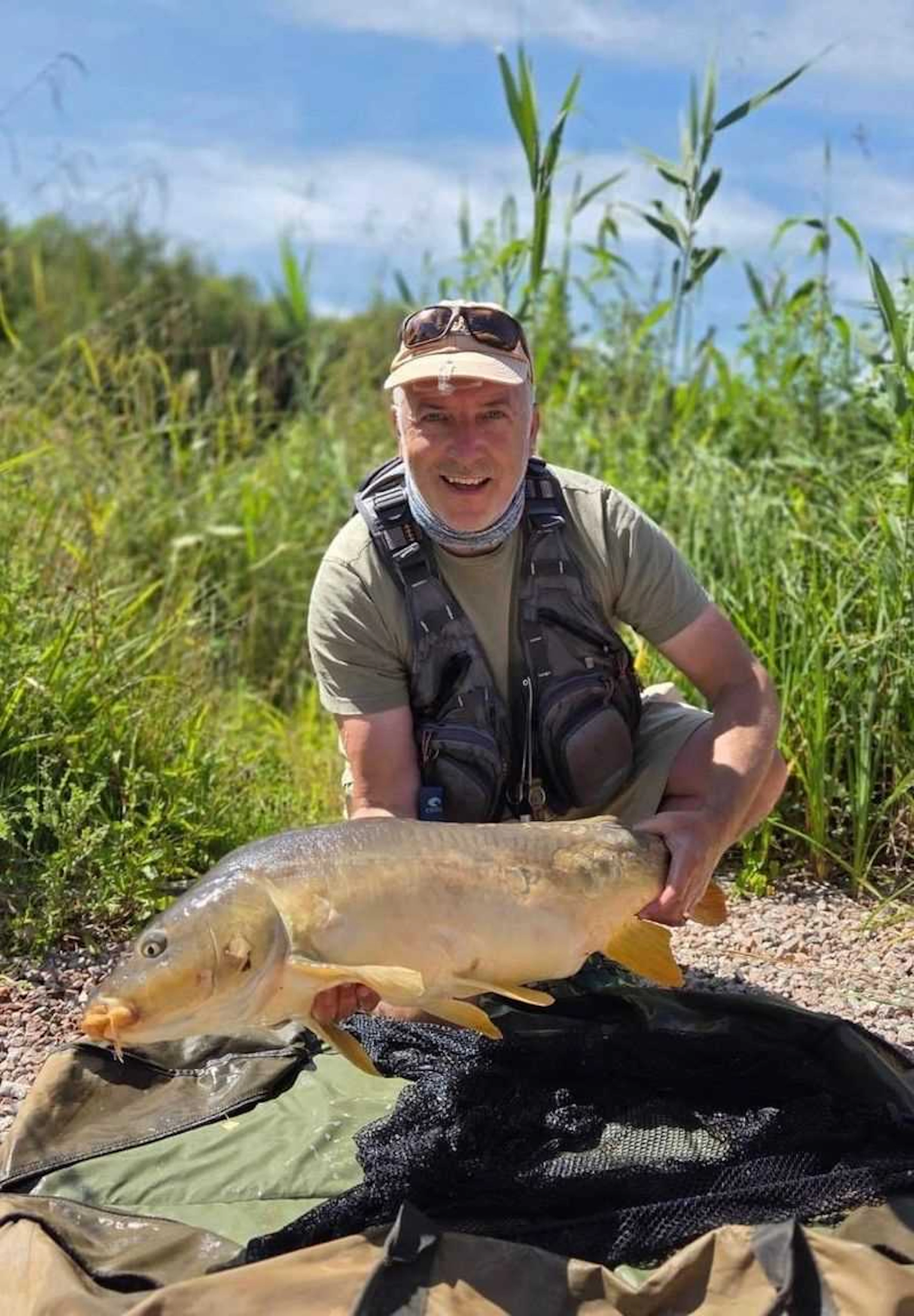 A Guided/Introduction Day for Two Anglers, fishing for Carp on the fly in Kent