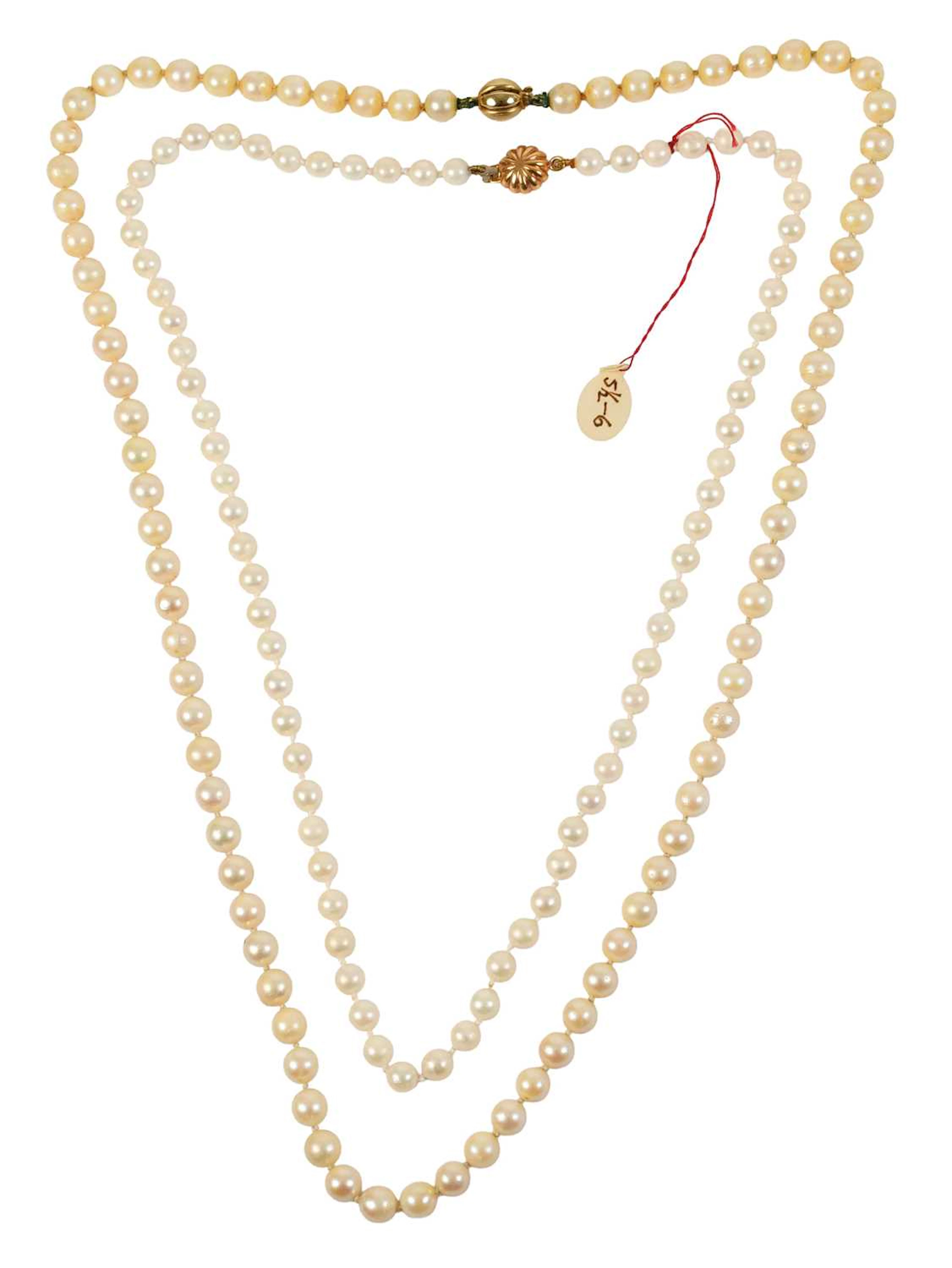 Two Cultured Pearl Necklaces