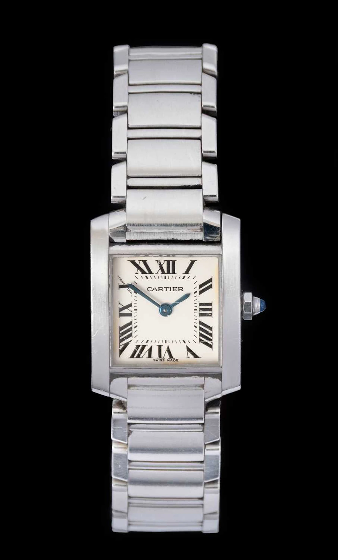 Cartier: A Lady's Stainless Steel Wristwatch, signed Cartier, model: