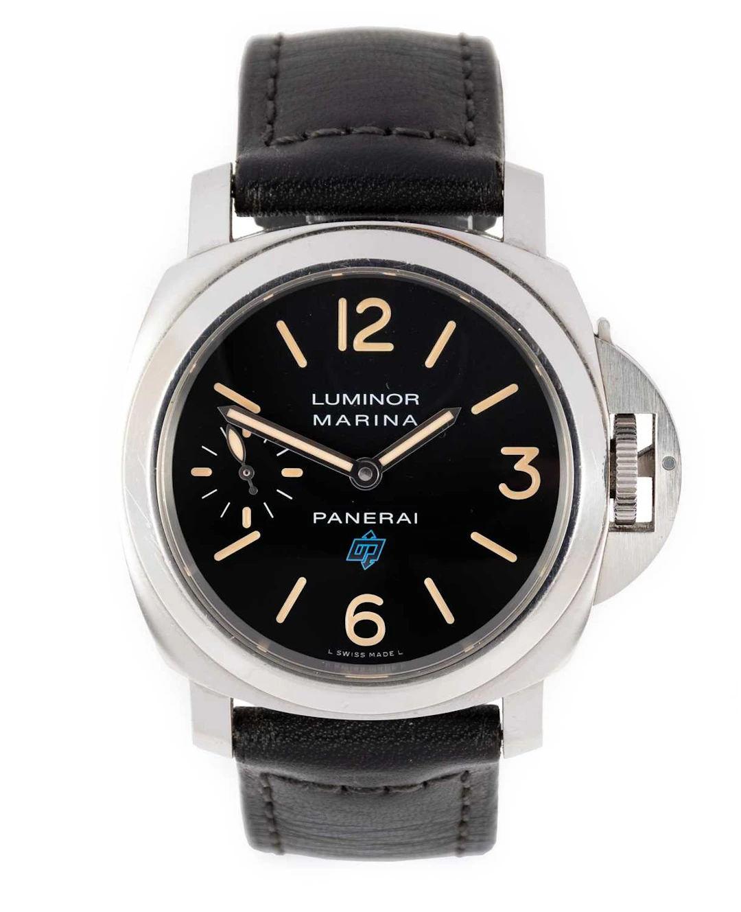 Panerai: A Stainless Steel Cushion Shaped "Divers" Wristwatch, signed