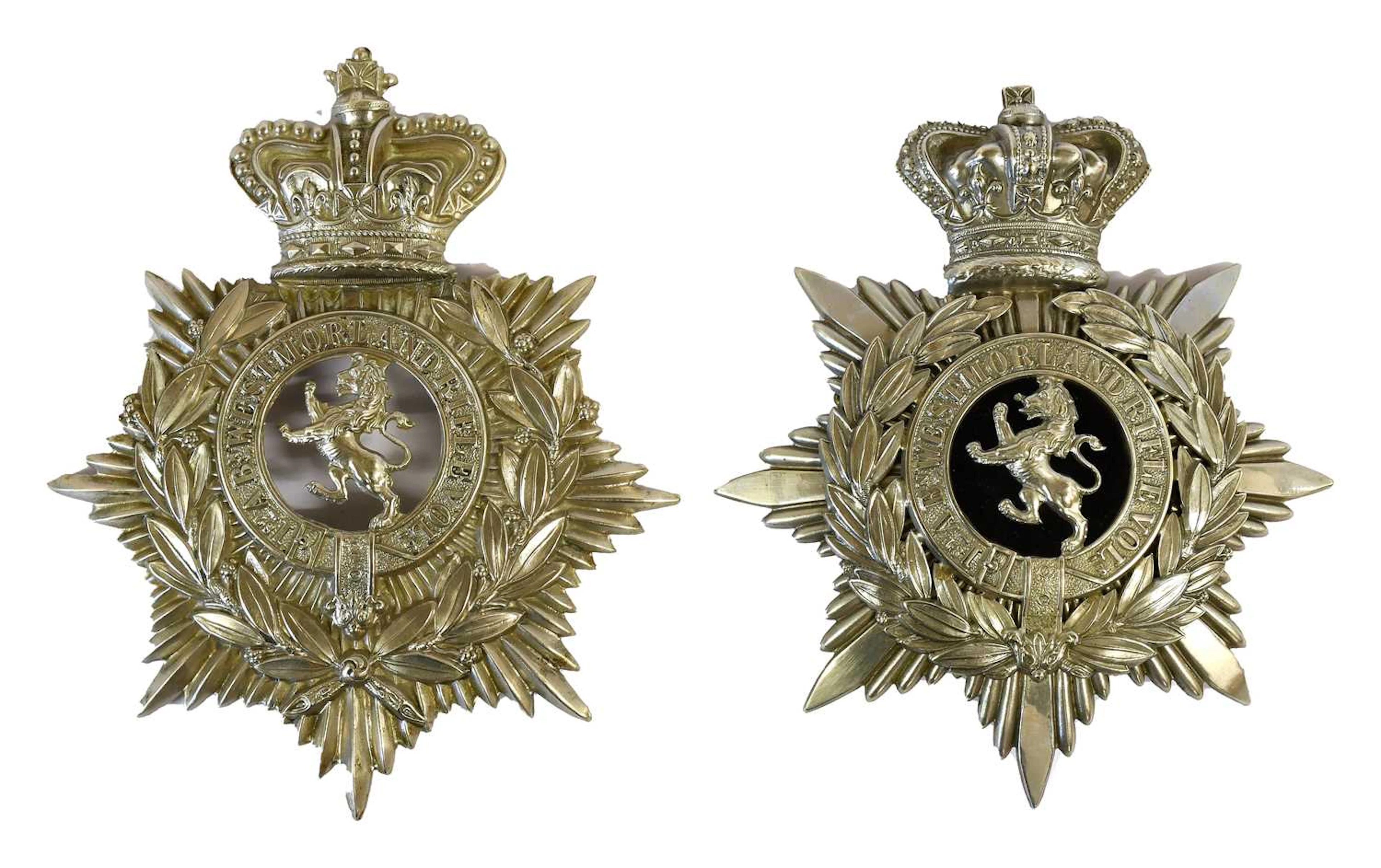 A Victorian Officer's Silver Plated Helmet Plate to the 1st Artillery