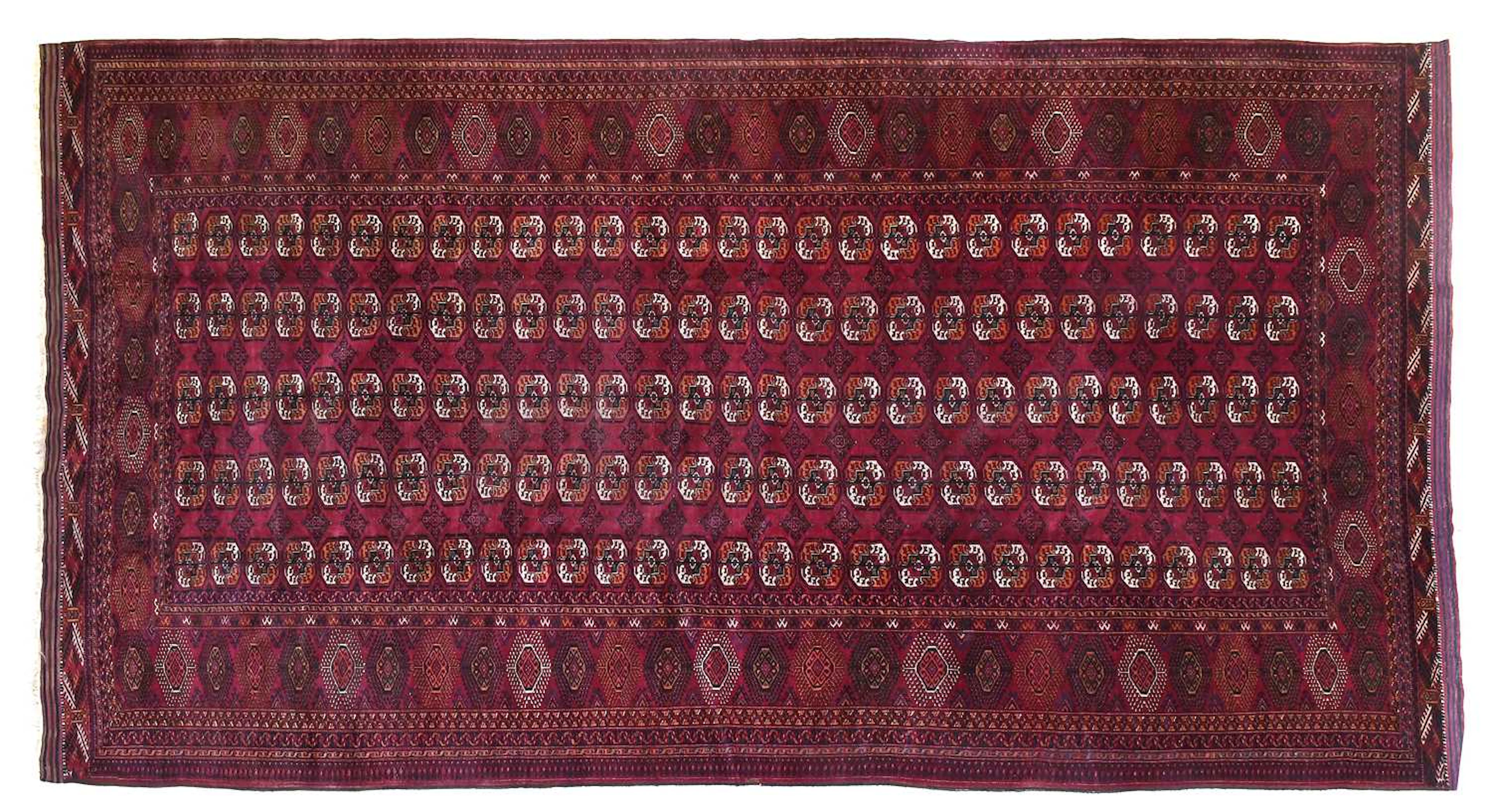 Afghan Tekke Carpet, Circa 1950