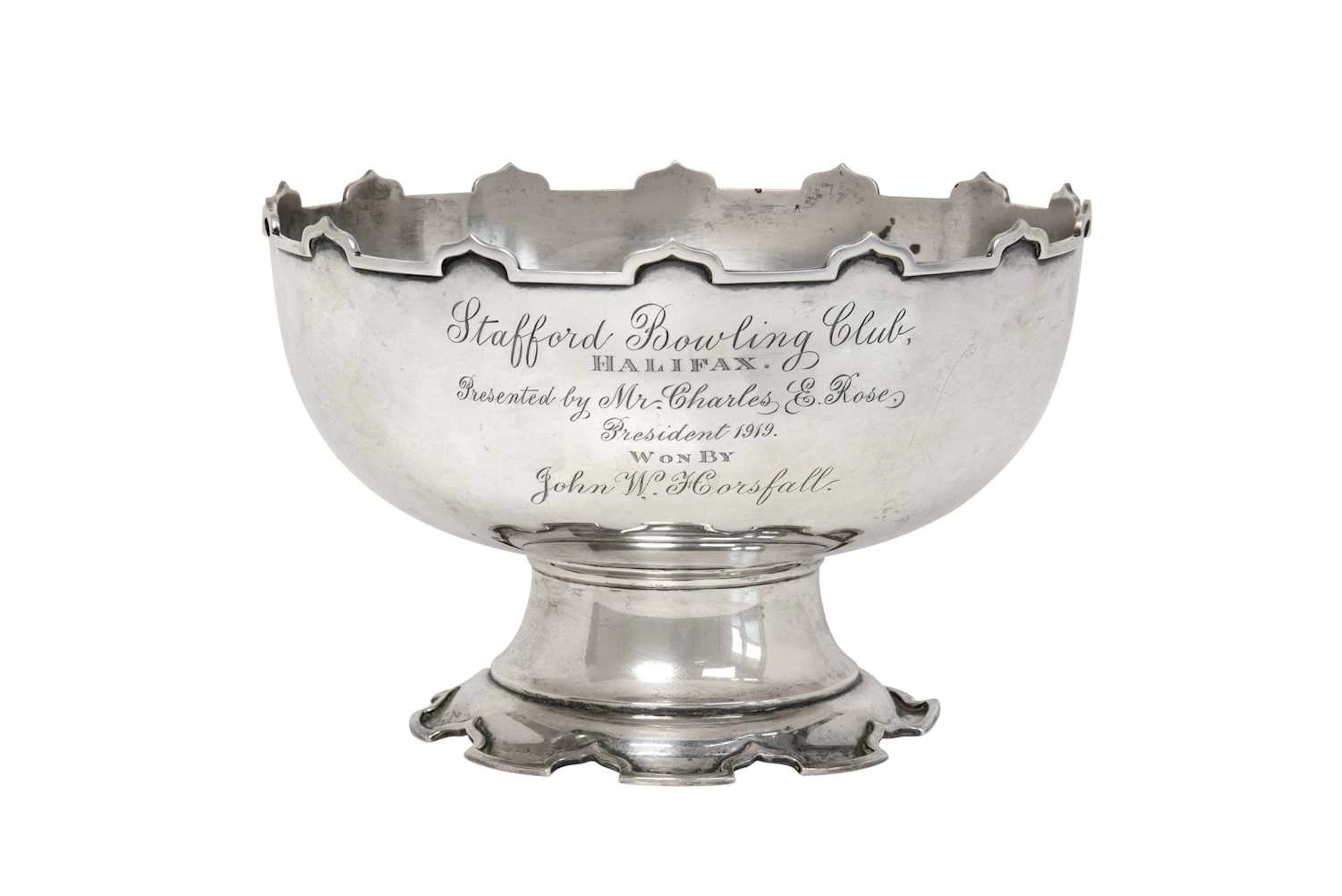 A George V Silver Bowl by Gorham Manufacturing Co., Birmingham, 1913