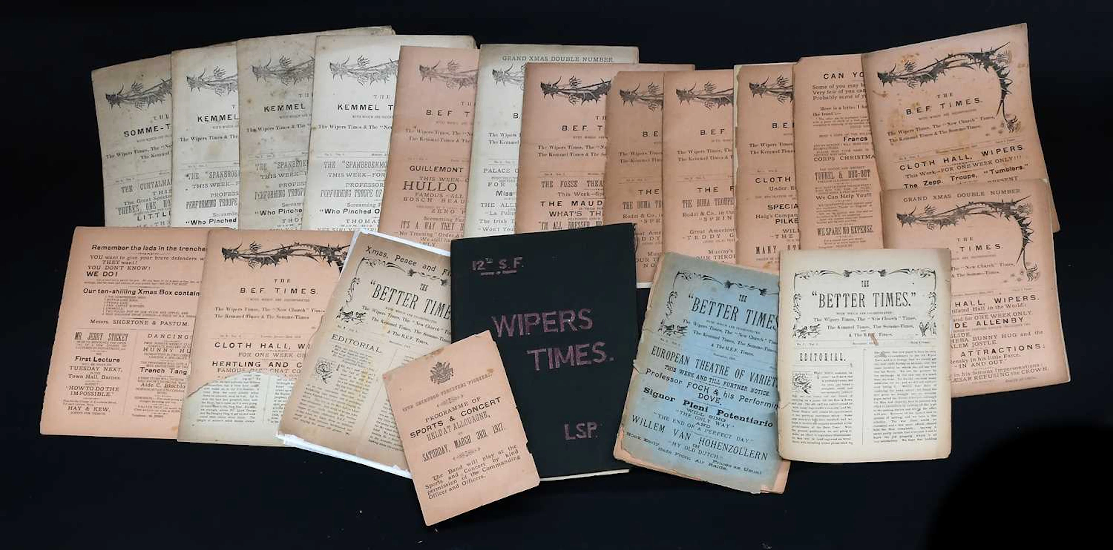 WWI. The 12th Sherwood Foresters, The Wipers Times, The Wipers Times