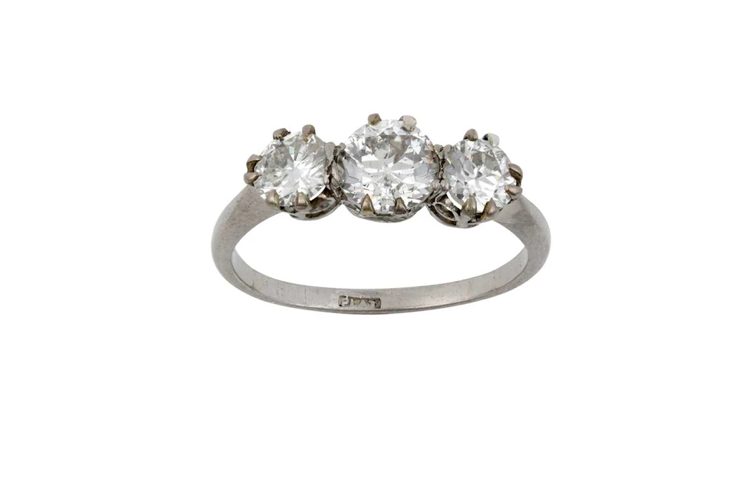 A Diamond Three Stone Ring