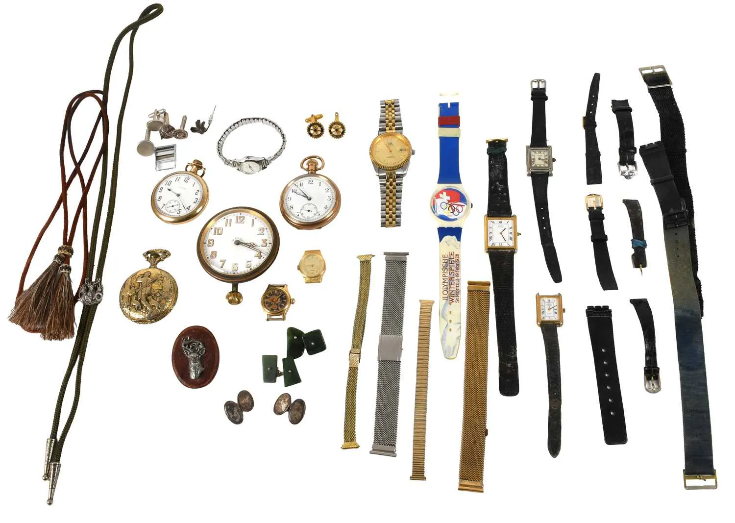 Two Plated Open Faced Pocket Watches