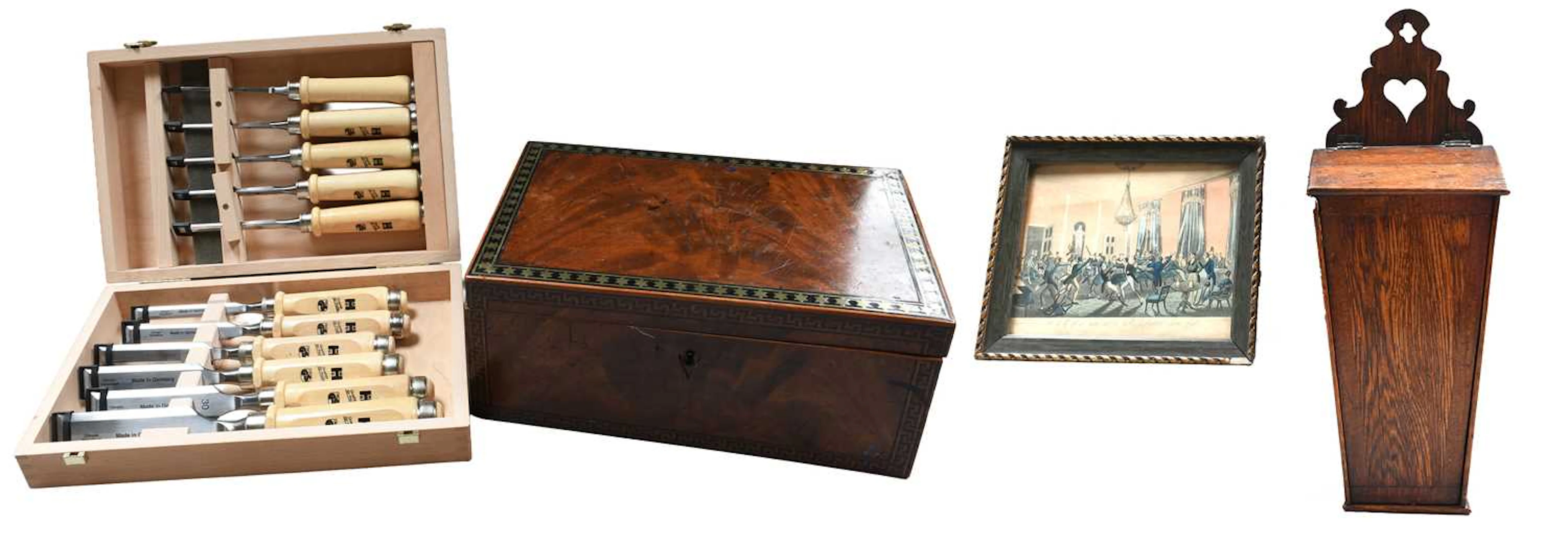 A George III Oak Candle Box