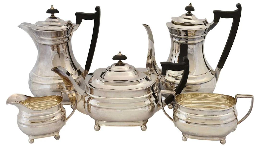 A Five-Piece Elizabeth II Silver Tea and Coffee-Service by James Dixon