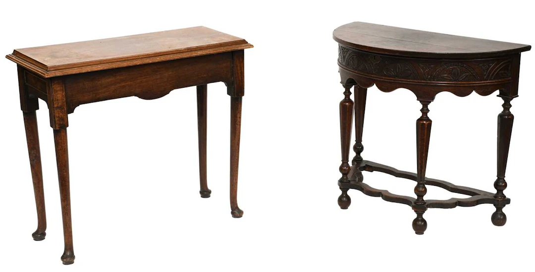 Late 17th Century Oak Demi-Lune Side Table