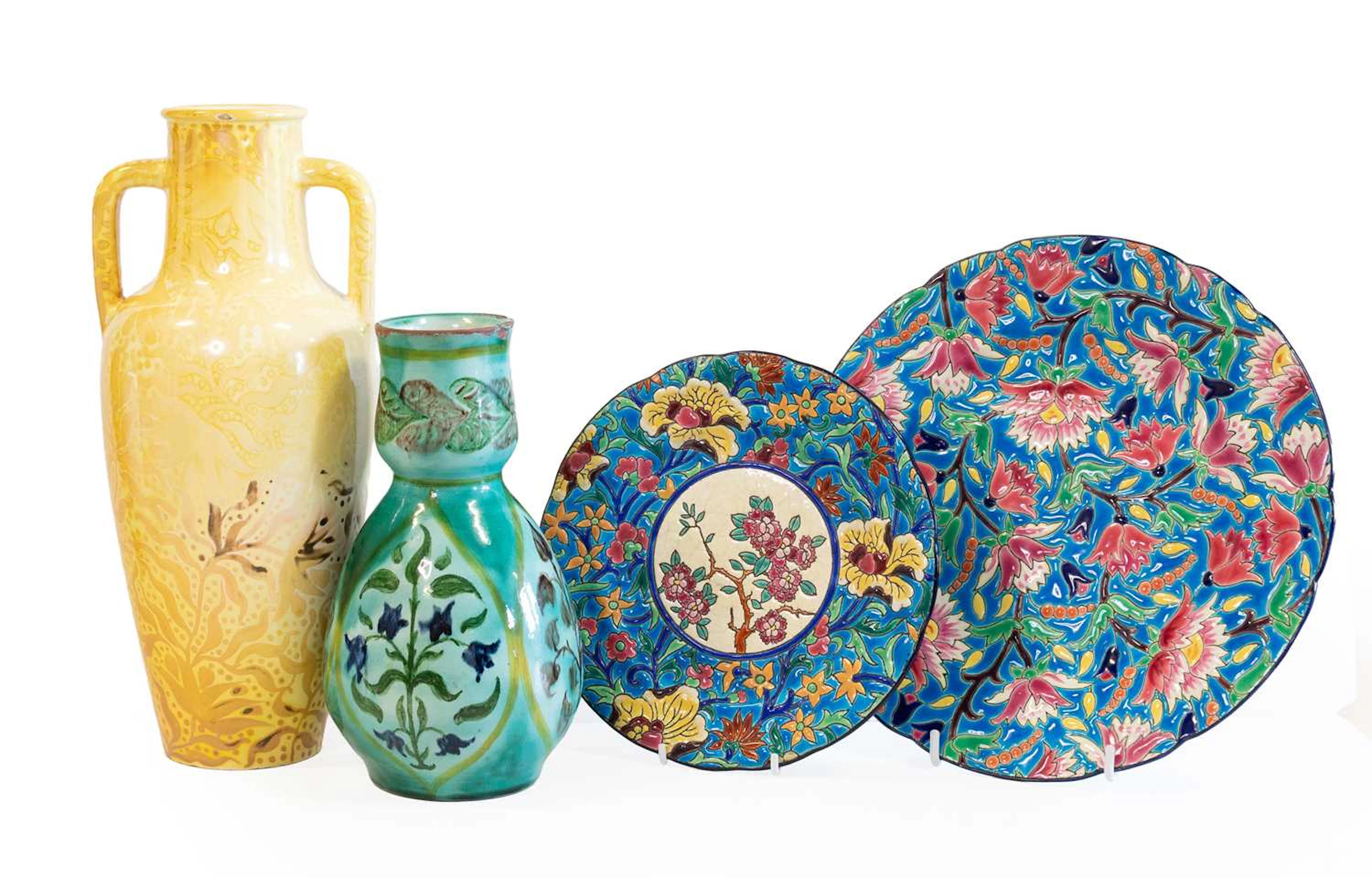 A Della Robbia Pottery Earthenware Vase, by Emily Margaret Wood (1865-1907)