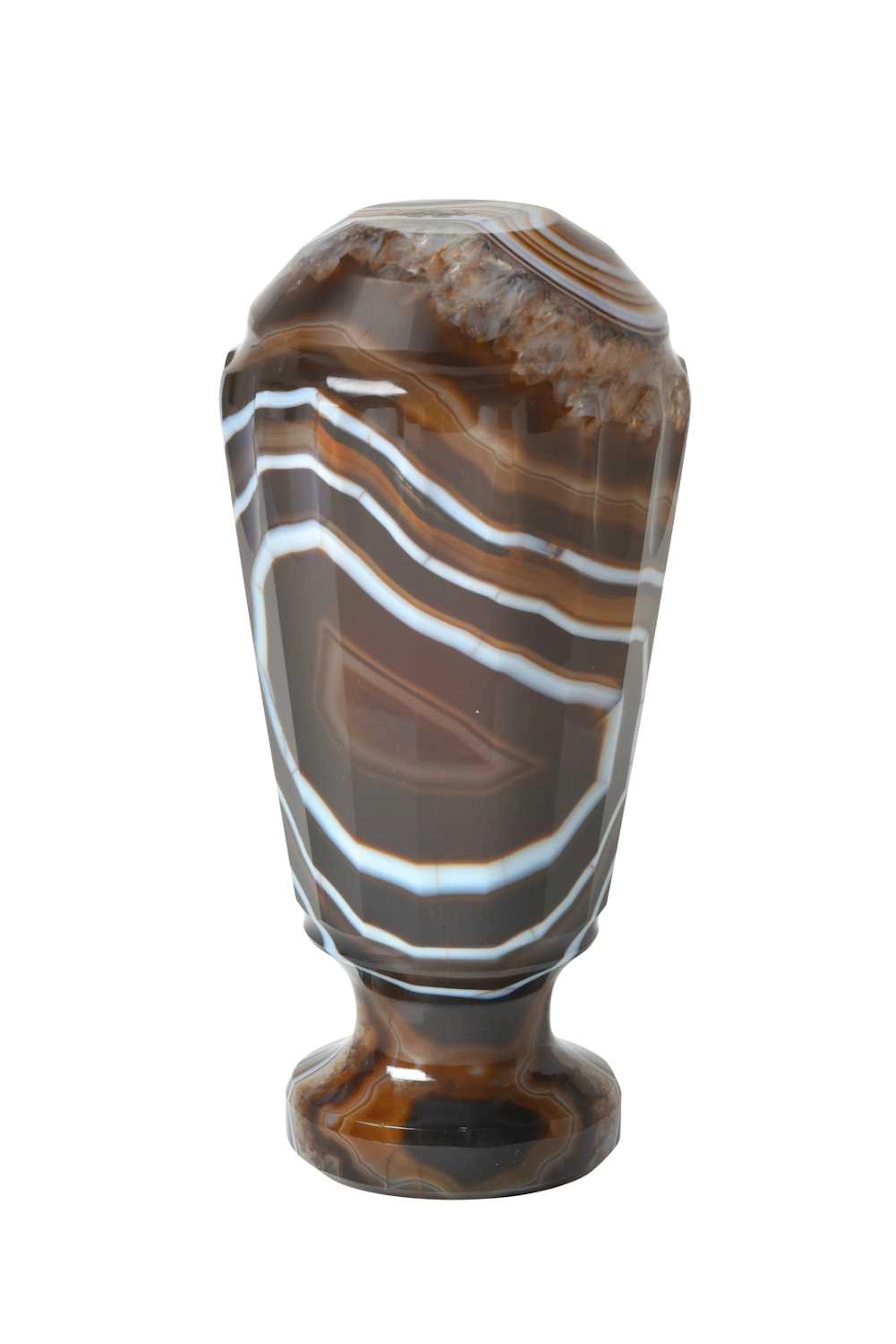 A Continental Banded Agate Hand-Seal Perhaps Austrian, Second Half