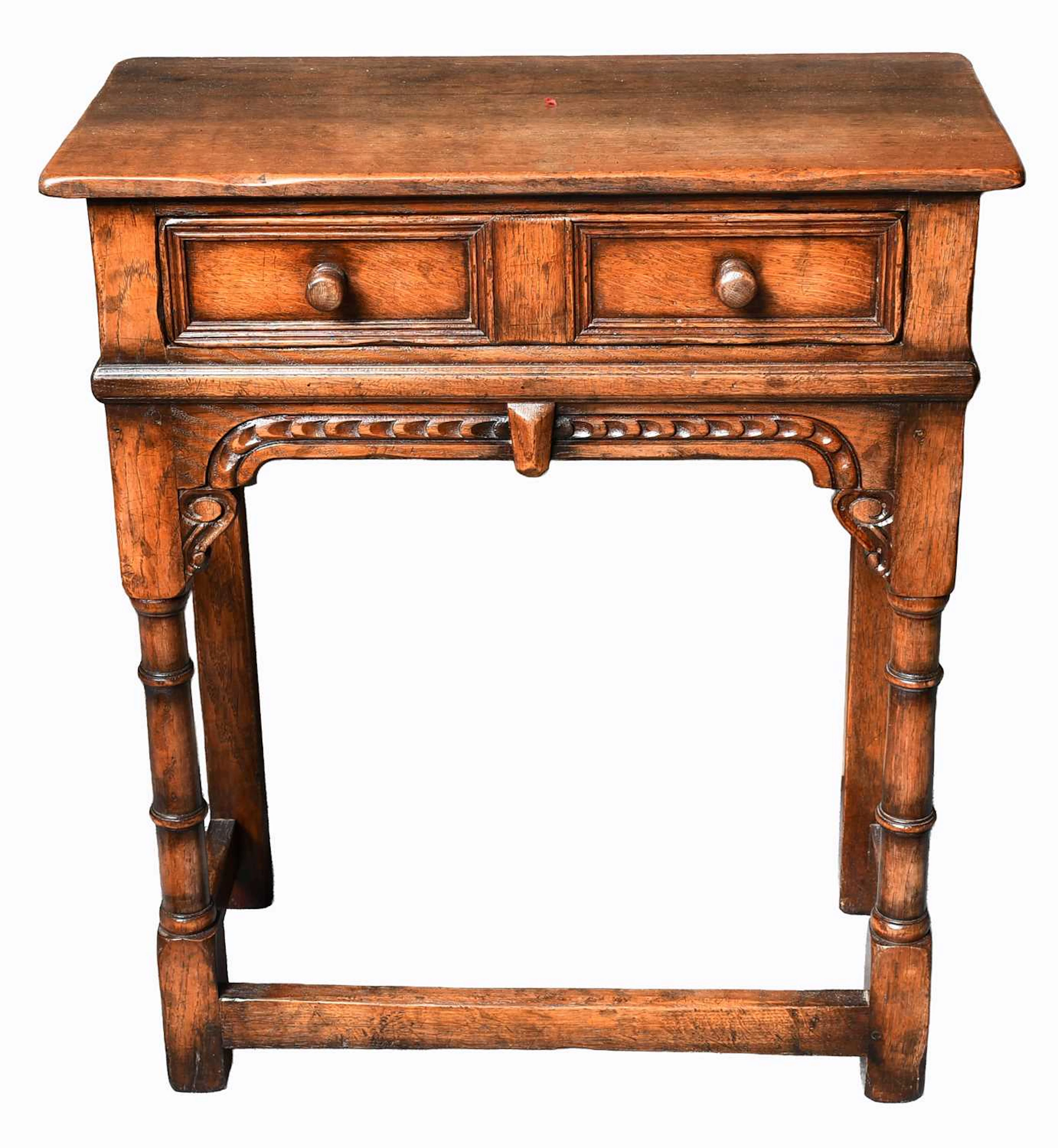 An Oak Titchmarsh & Goodwin Style Two-Drawer Hall Table