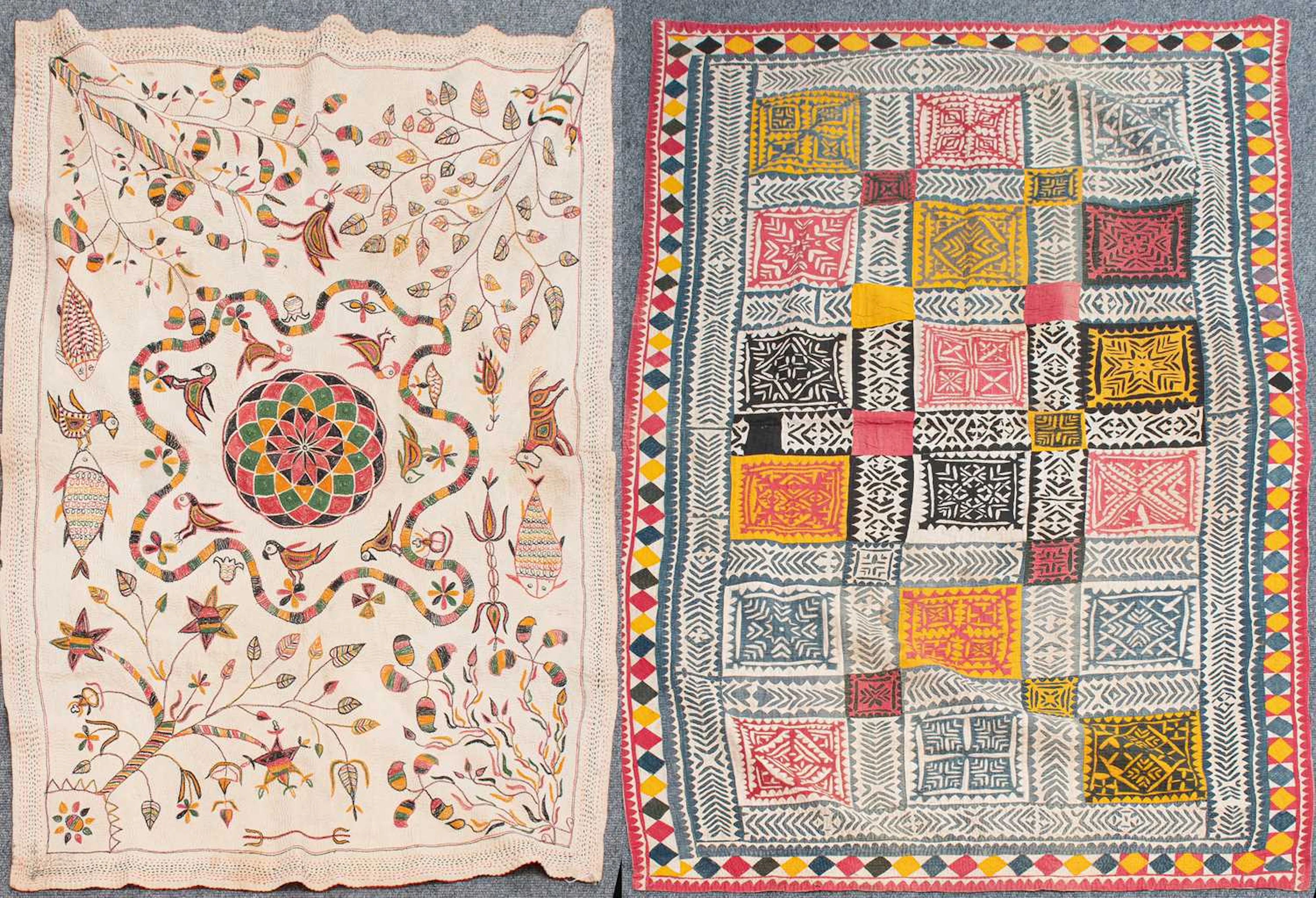 Early 20th Century Ralli Quilt, Sindh Province, Pakistan, Kantha Quilt, India