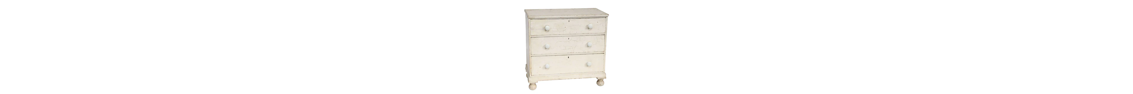 A Victorian Painted Three-Drawer Chest