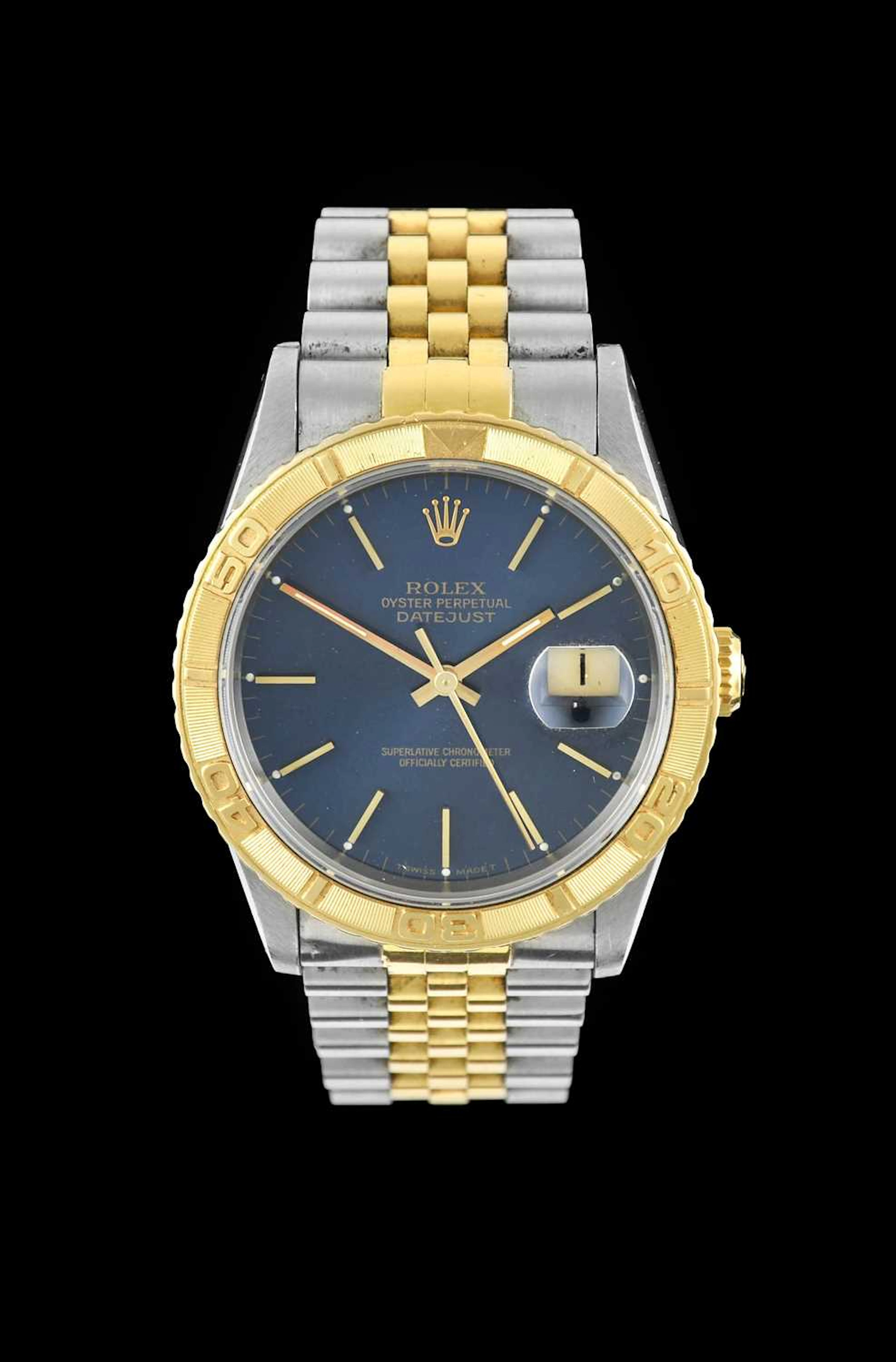 Rolex: A Steel and Gold Automatic Calendar Centre Seconds Wristwatch