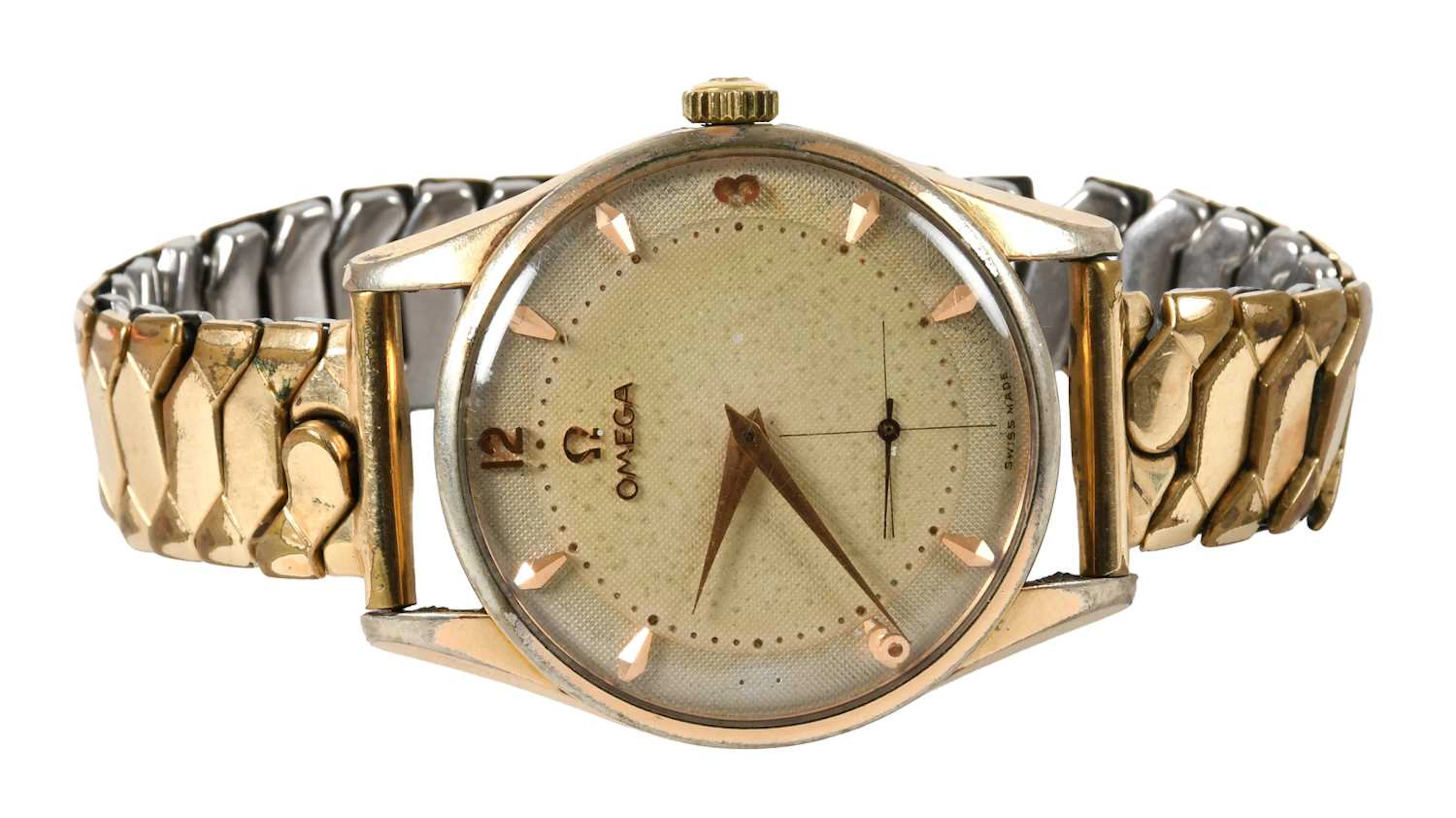 A Plated Wristwatch, signed Omega, ref: 2800-01, circa 1955
