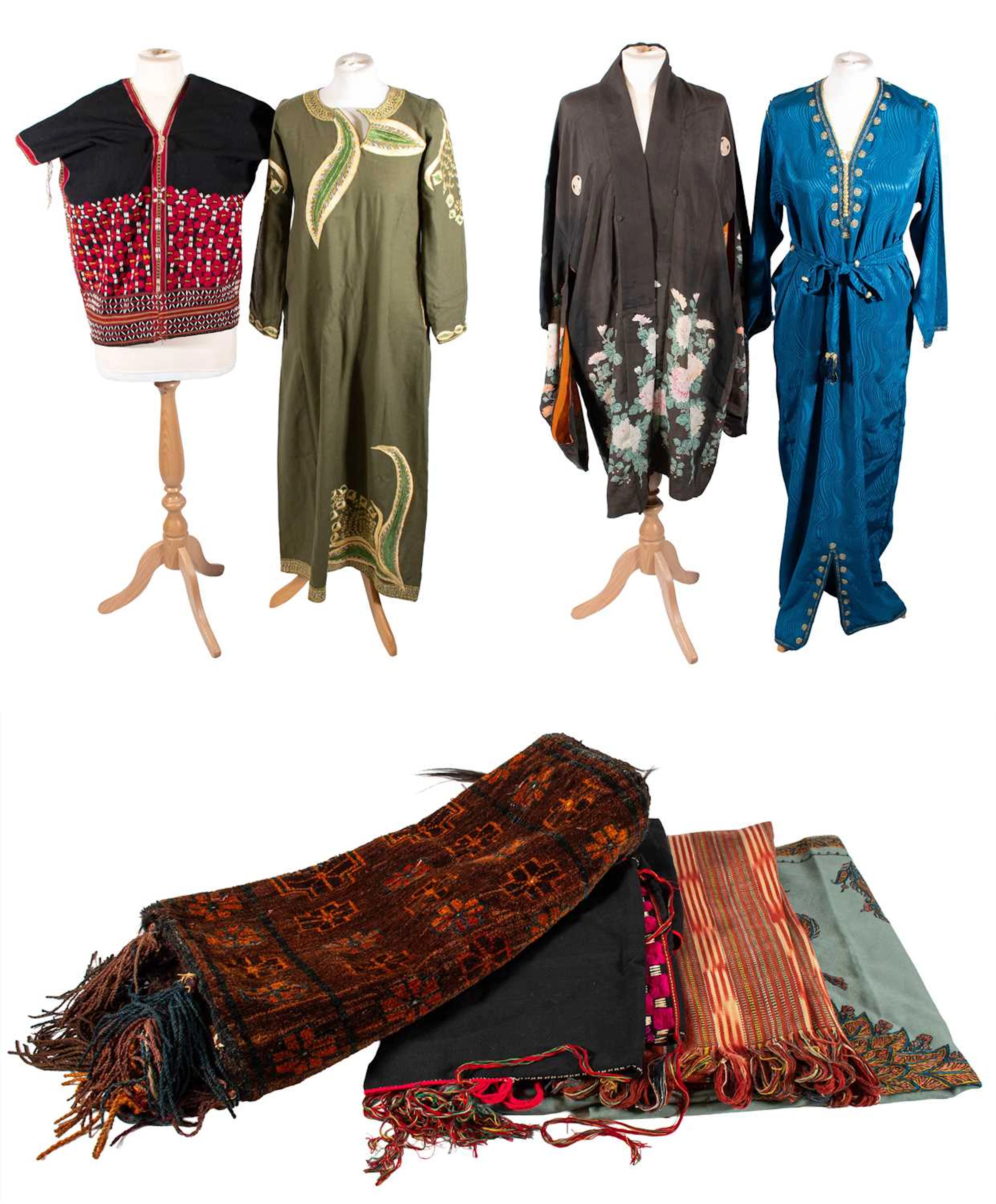 20th Century Central Asian Textiles, Beluchi, Thai, Japanese, Smyrna