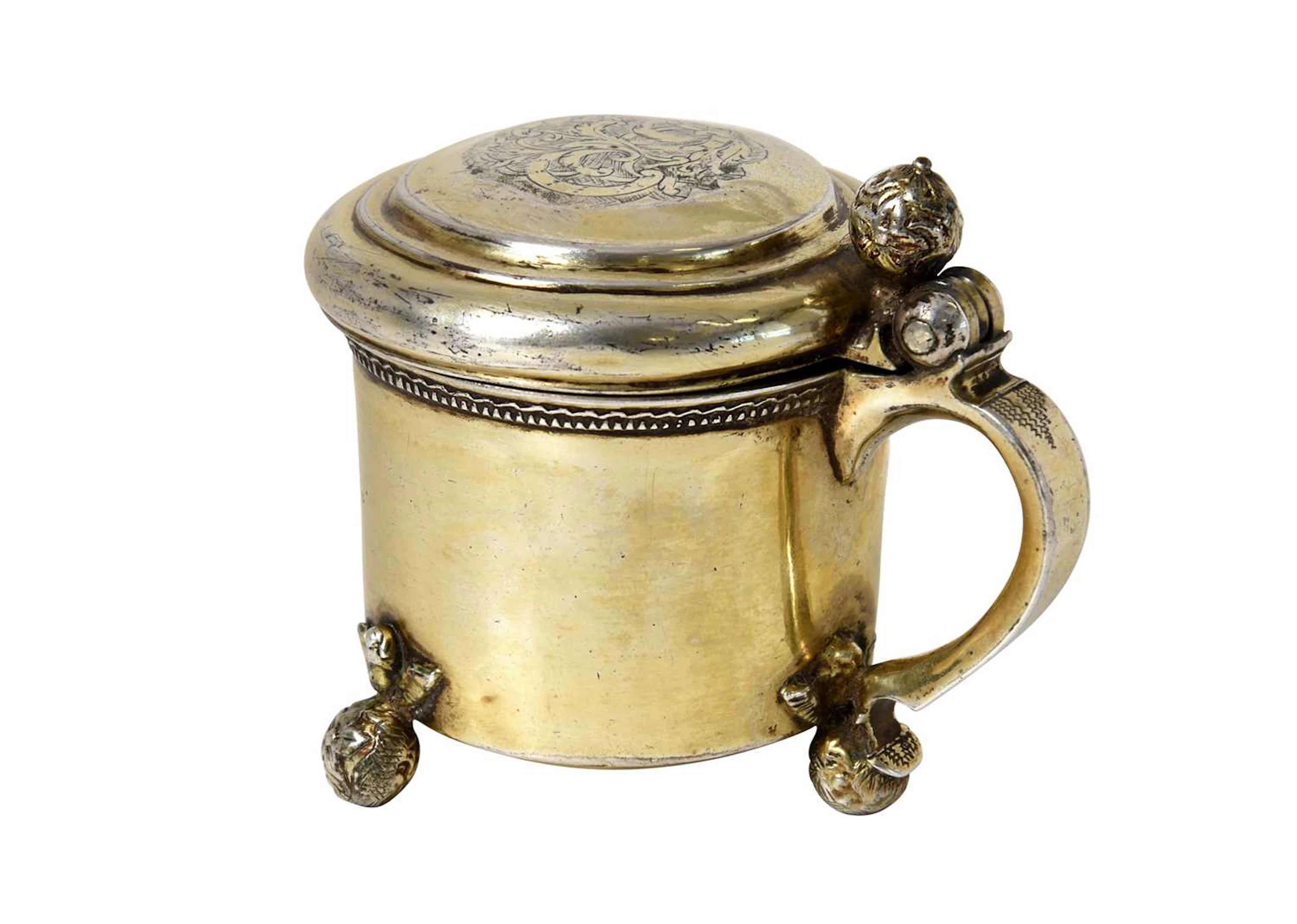 A Danish or Swedish Silver-Gilt Miniature Tankard or Mustard-Pot Maker's