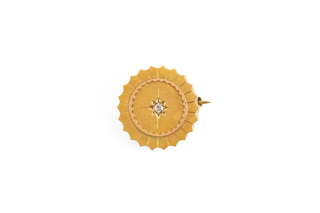 A Diamond Set Victorian Brooch
