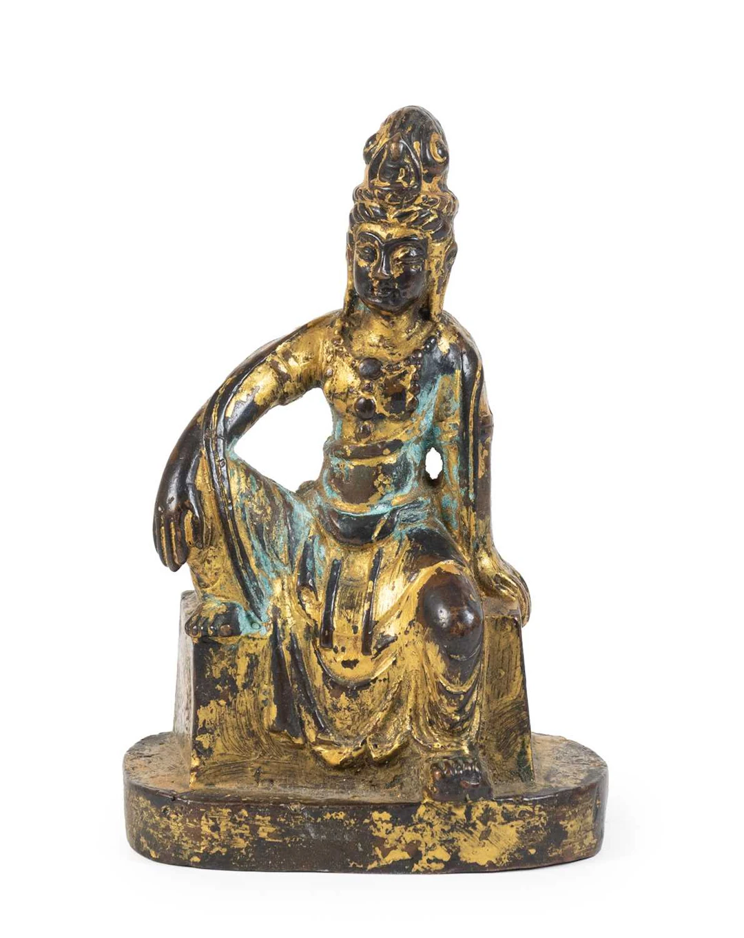 A Chinese Gilt Bronze Figure of Bodhisattva Guanyin, probably Song Dynasty