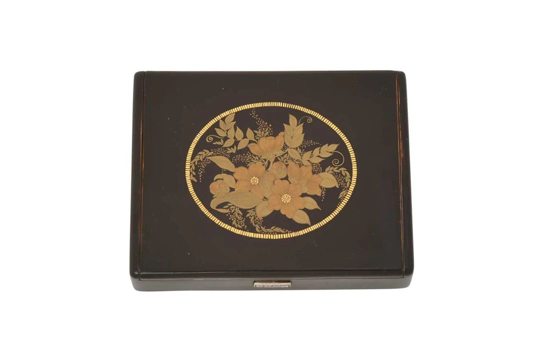 A George VI Silver-Gilt and Lacquered Minaudière by Cartier, London
