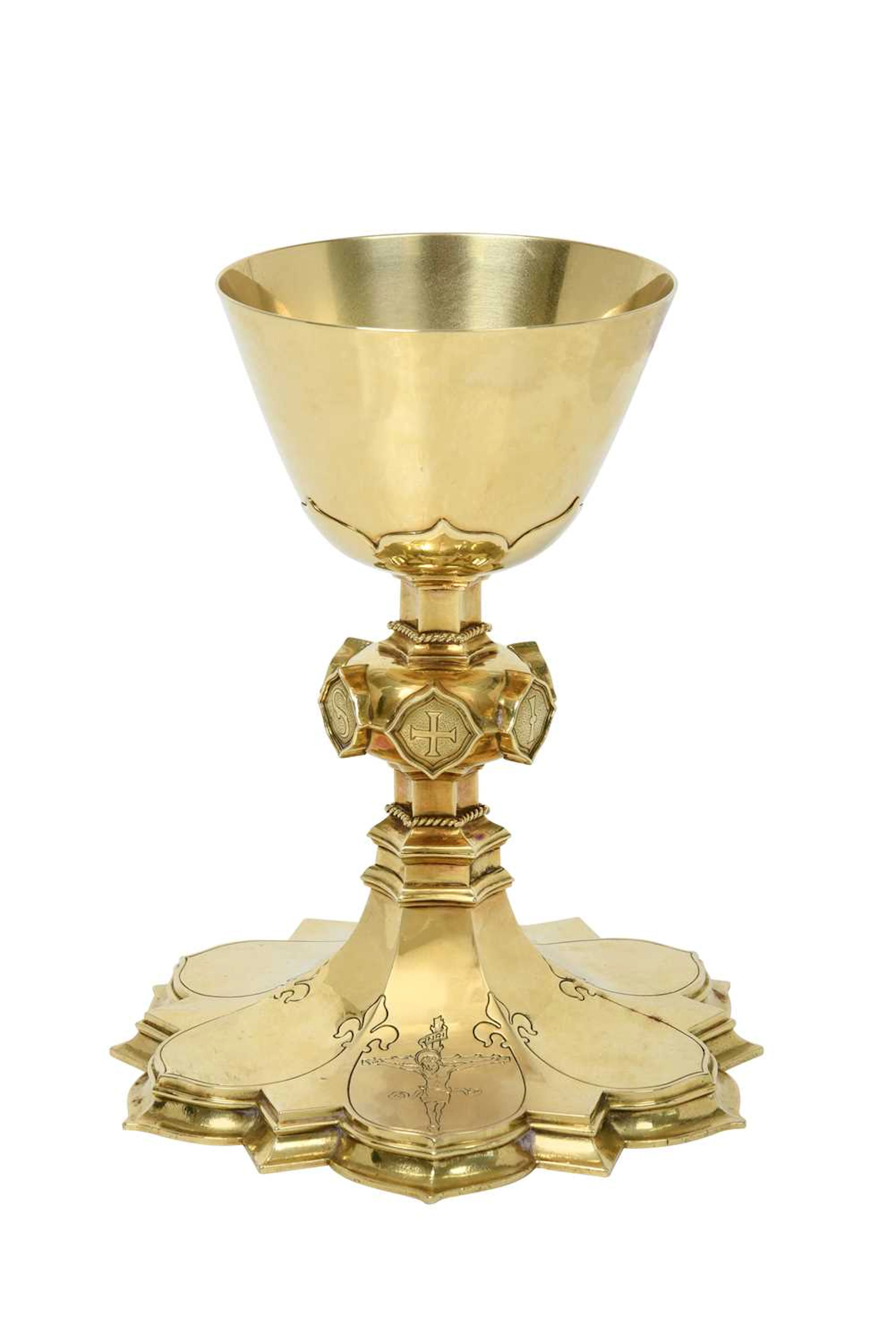 An Edward VII Gold Chalice by Carl Krall, London, 1905, 18ct, by Carl