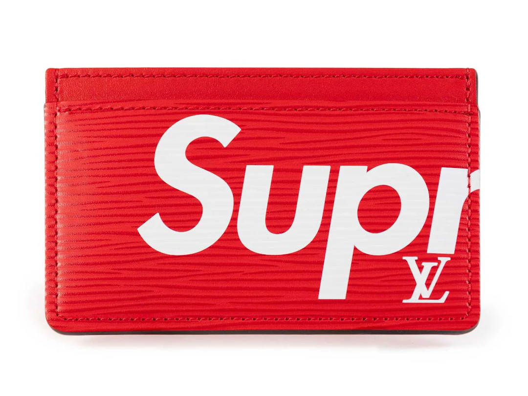 Louis Vuitton x Supreme Red Epi Leather Card Holder, by Kim Jones