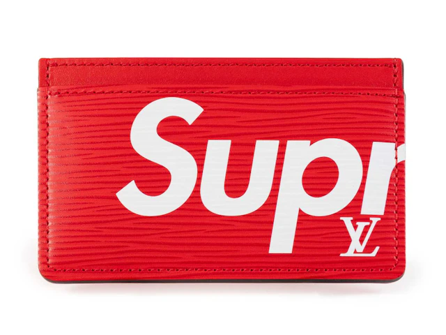 Louis Vuitton x Supreme Red Epi Leather Card Holder, by Kim Jones