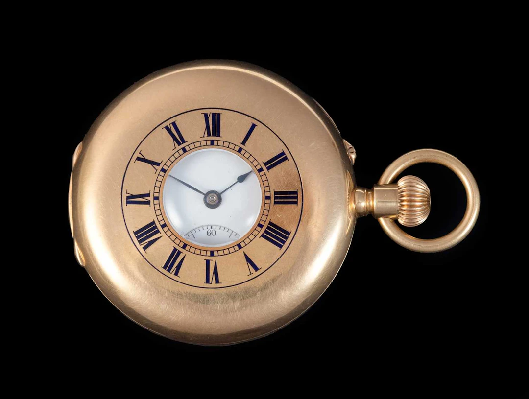 Klaftenberger: An 18 Carat Gold Half Hunter Pocket Watch, signed Klaftenberger