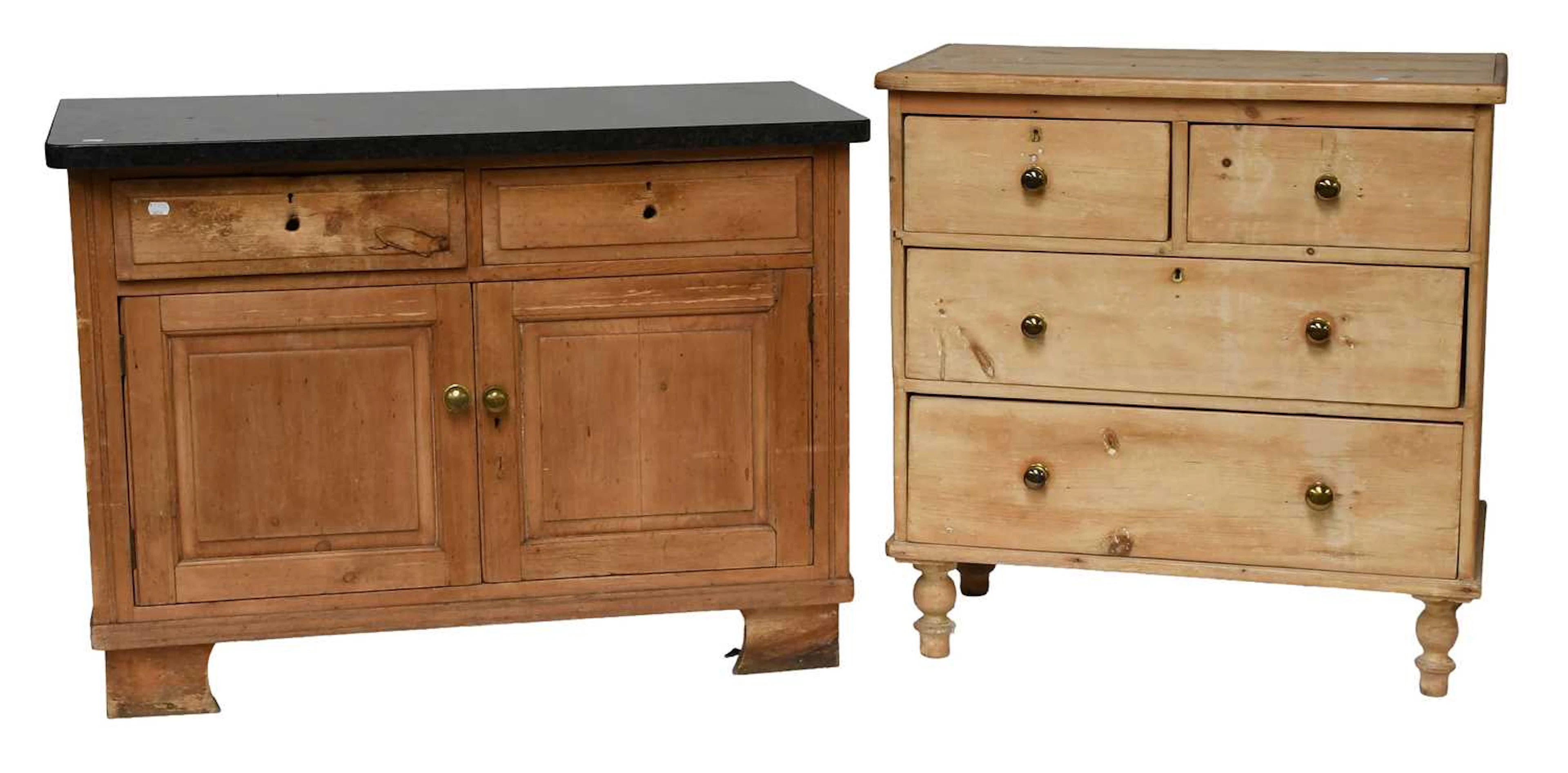 A Victorian Pine Chest of Drawers