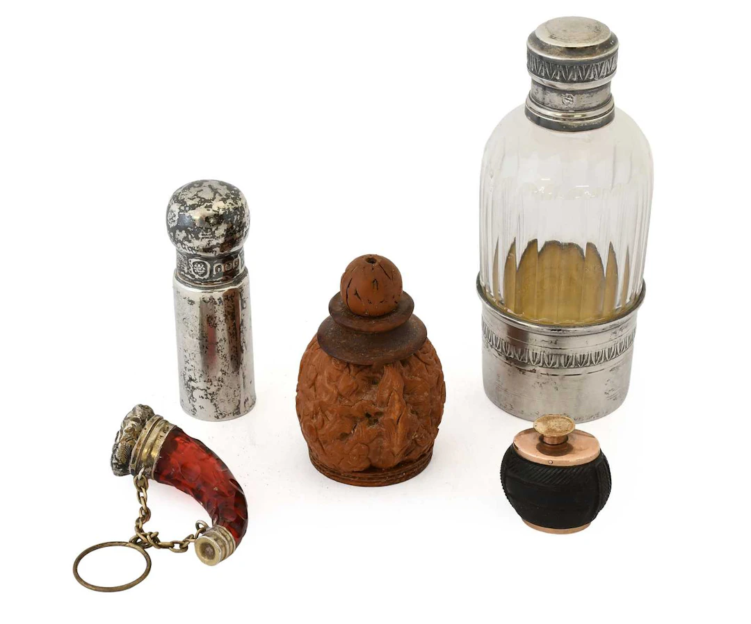 A Collection of Assorted Silver, Silver-Mounted and Other Scent-Bottles