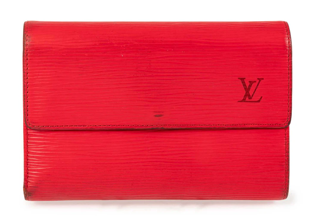 Louis Vuitton Red Epi Leather Wallet, C.2001