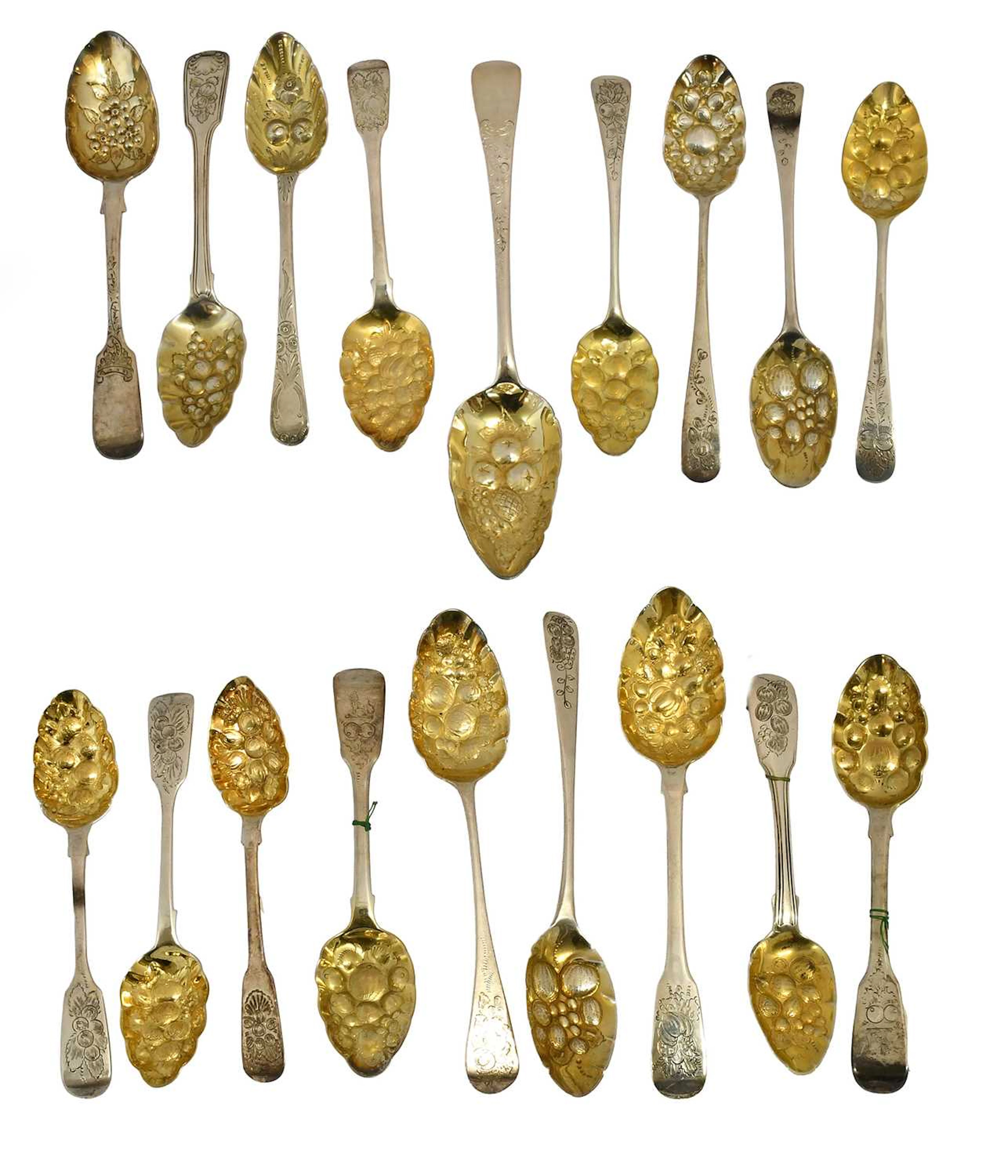 A Collection of Assorted George III and Later Silver Flatware
