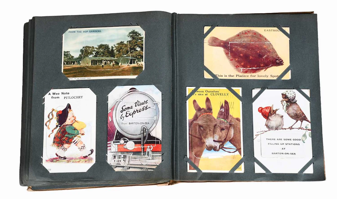 Vintage Album of Mixed Postcards