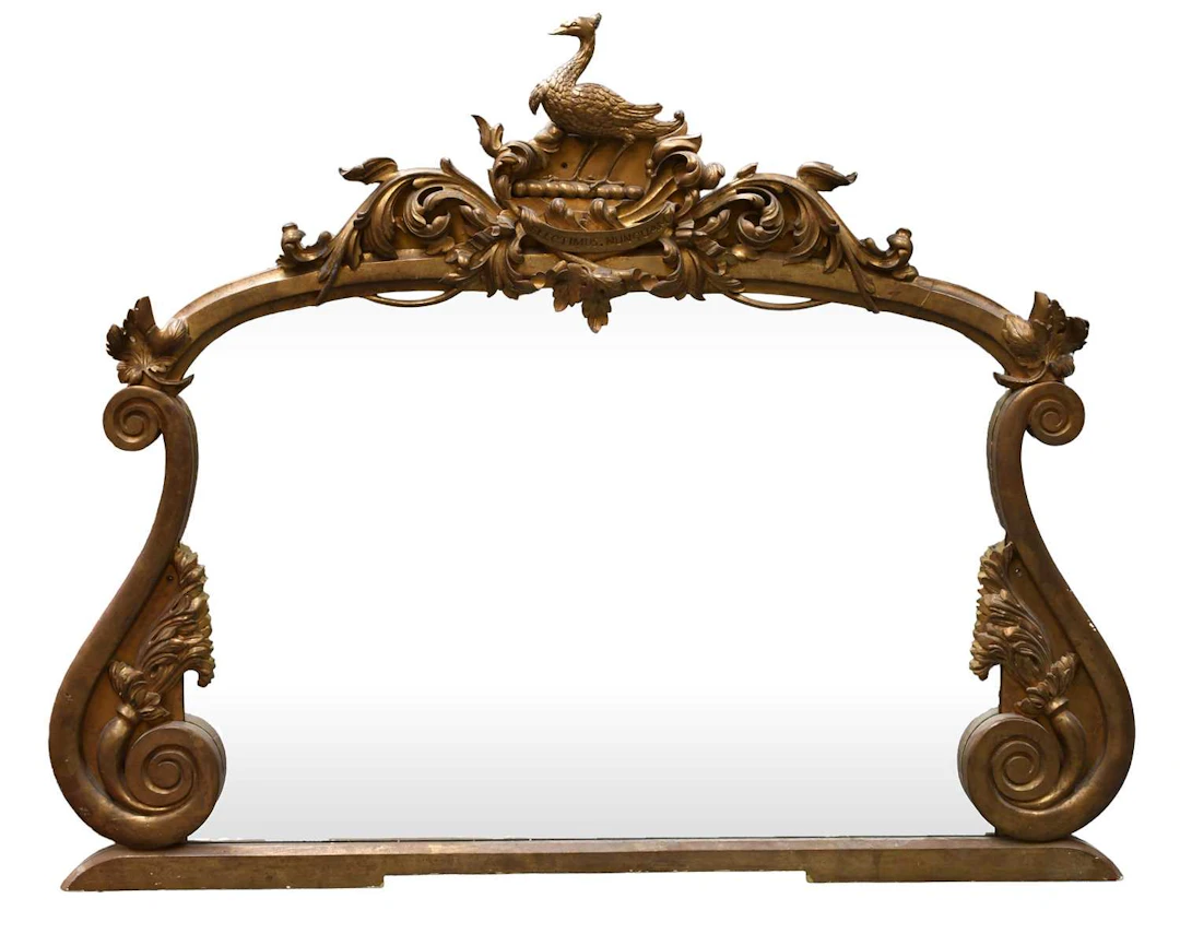 A Gilt Overmantel Mirror, 19th century