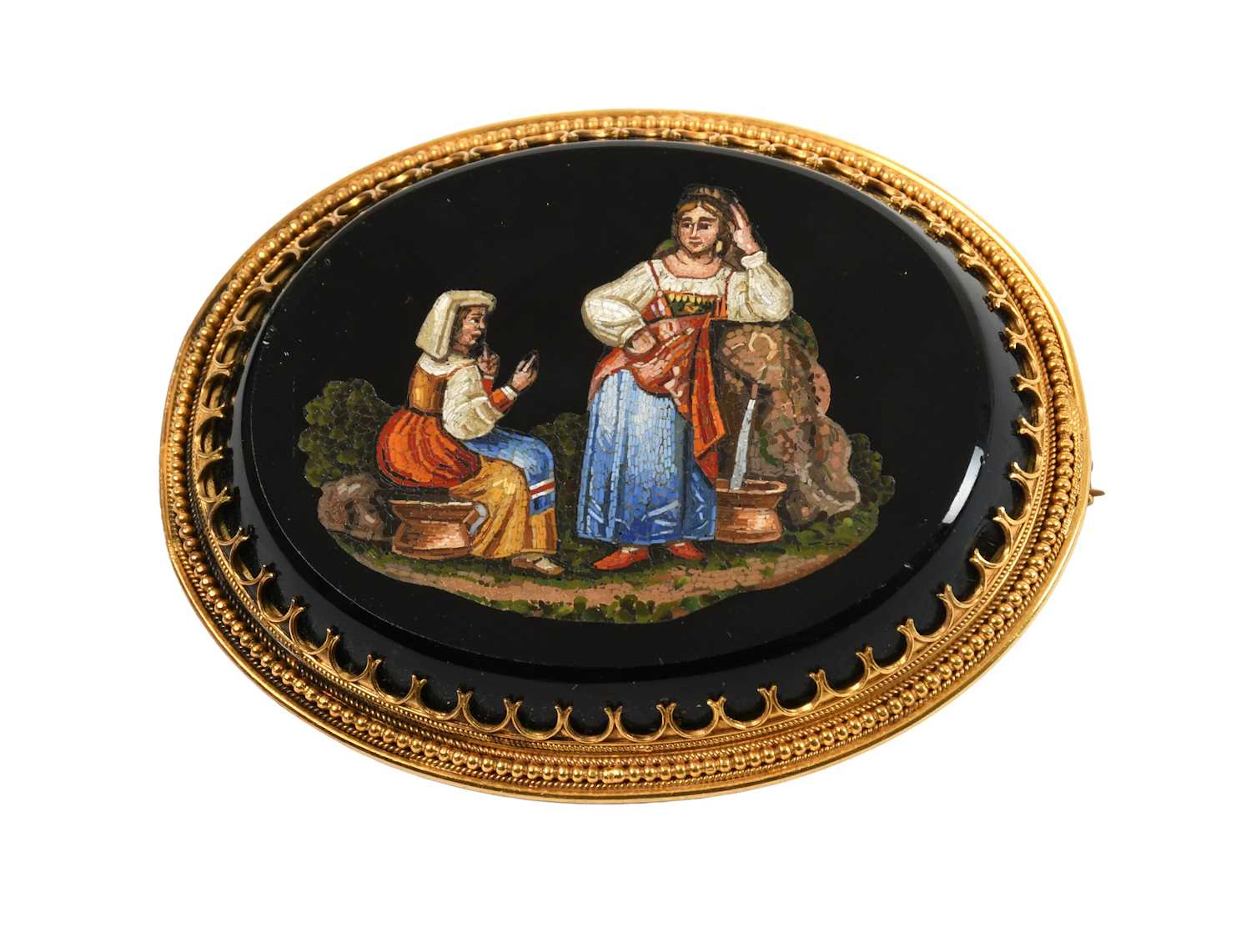 A Micro Mosaic Brooch