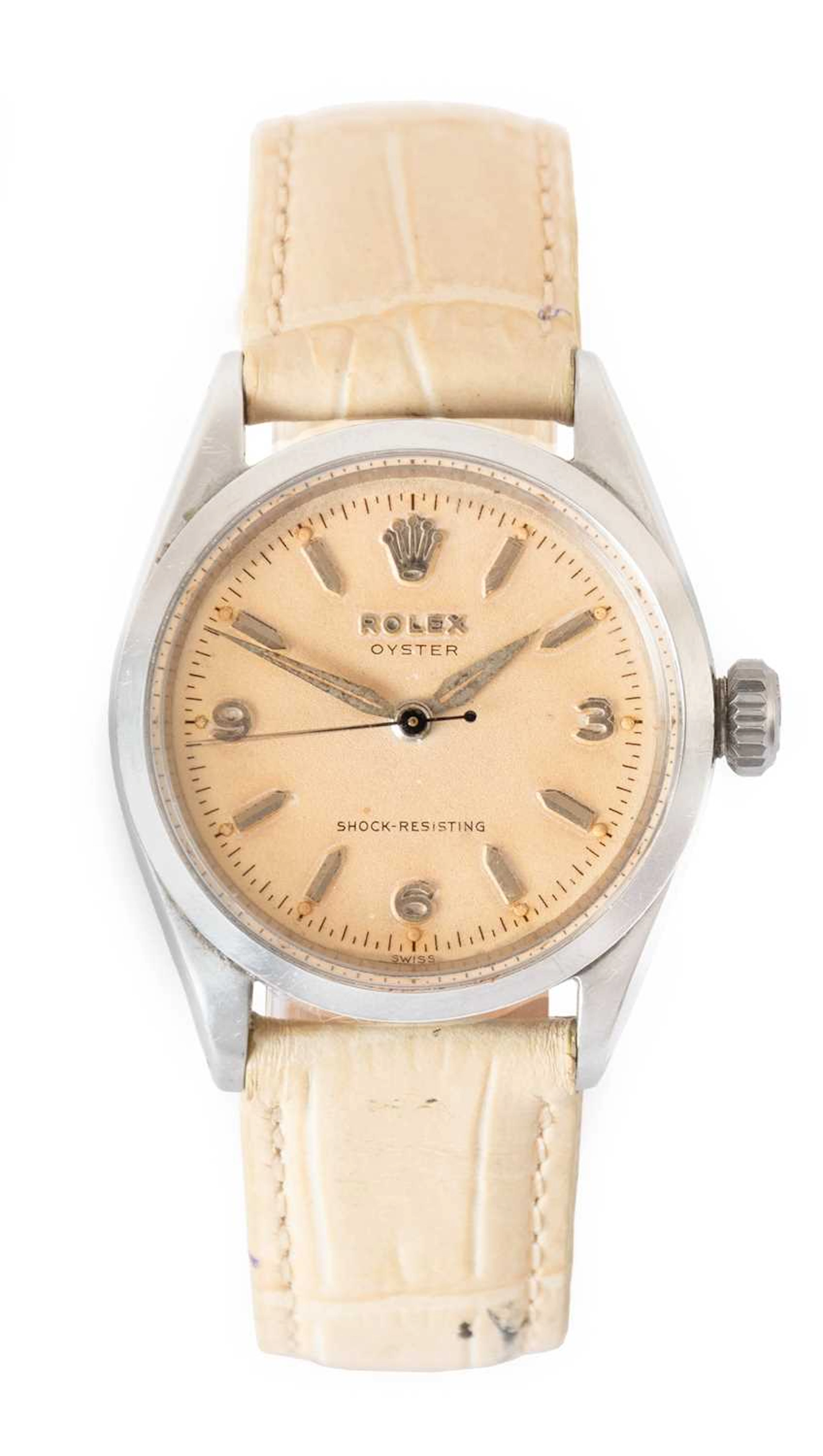 Rolex: A Stainless Steel Centre Seconds Wristwatch, signed Rolex