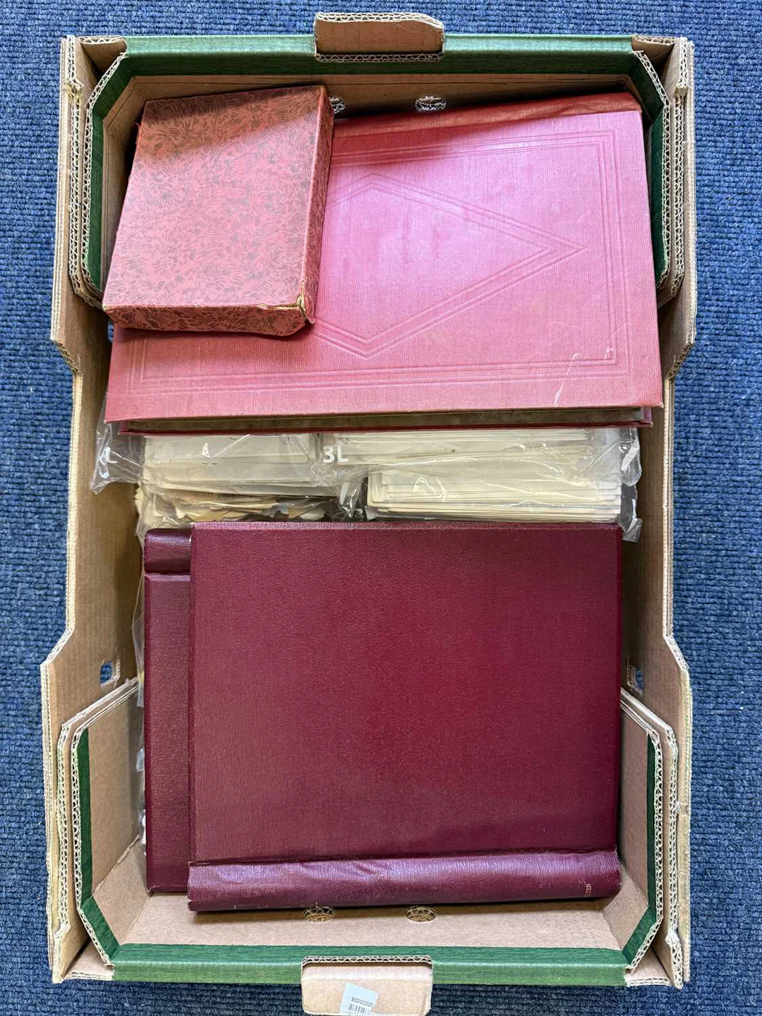 Stamp Collection in a G, rocer's Box